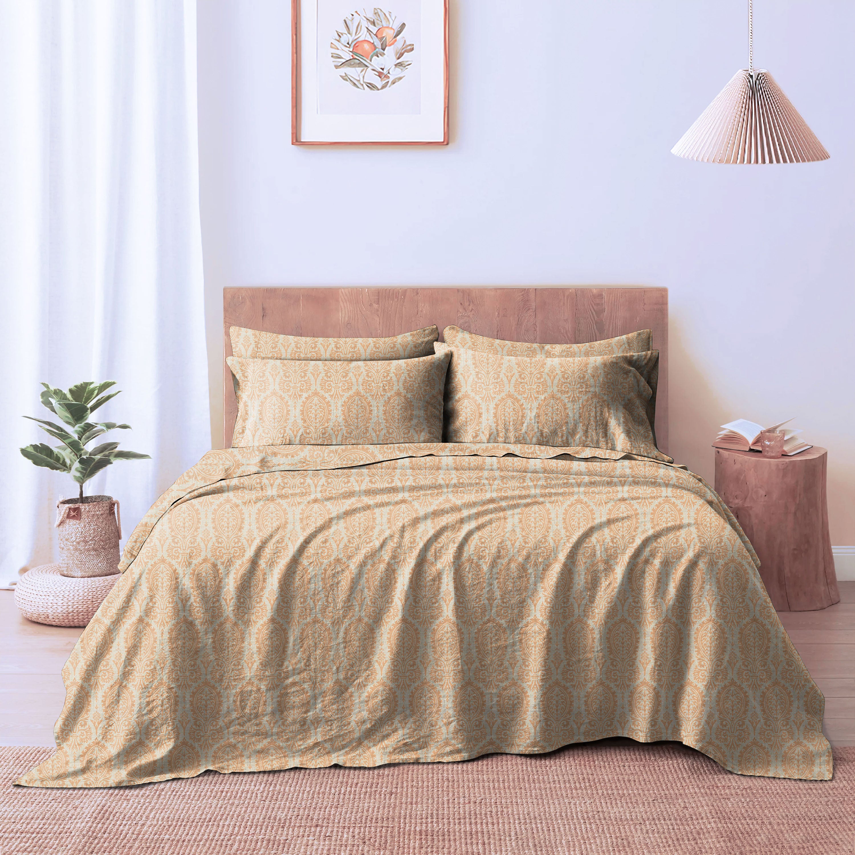 Manchester Tacao Bedcover for Double Bed with 2 Pillow Covers King Size (104" X 90")