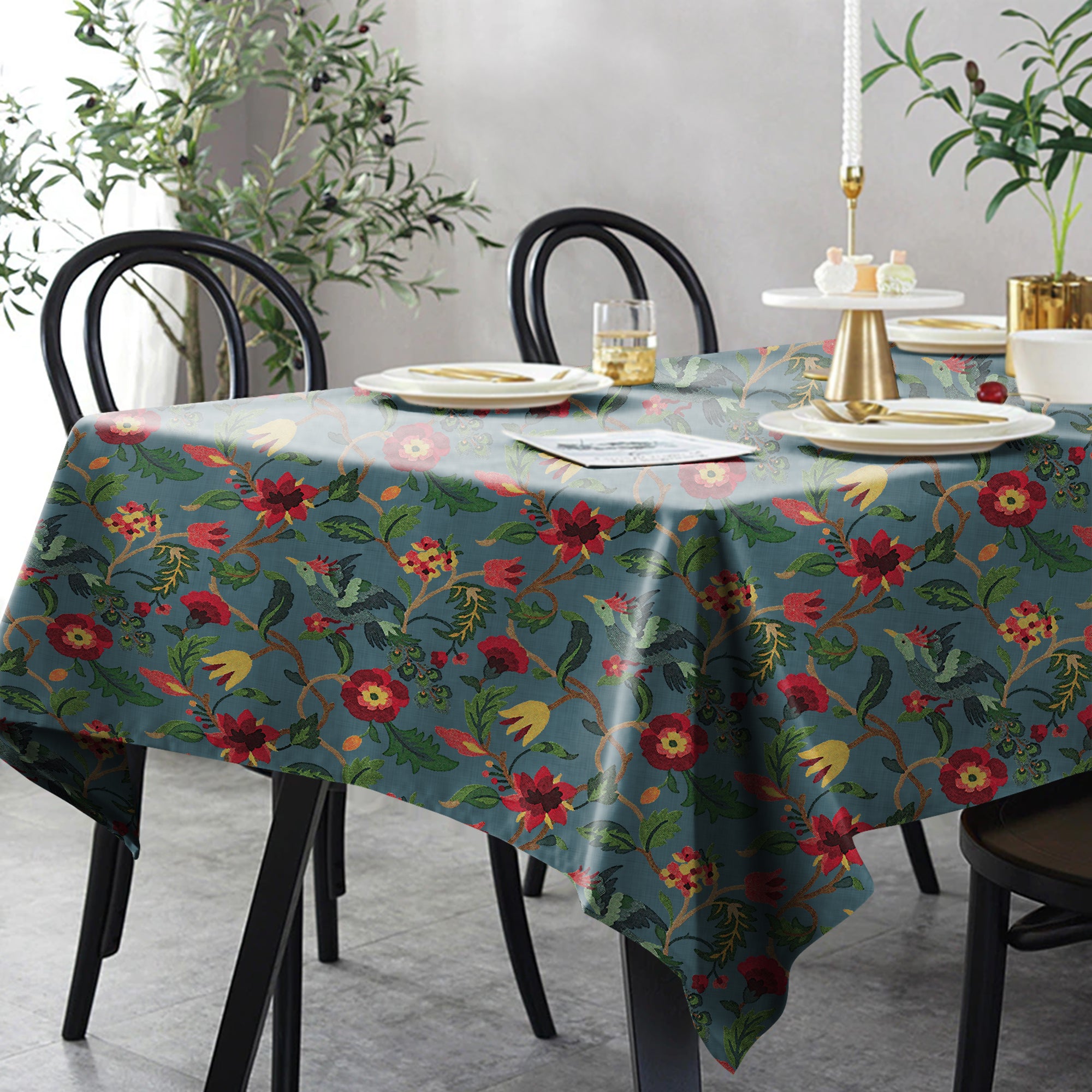 Cabal Teal 6 Seater Table Cloth
