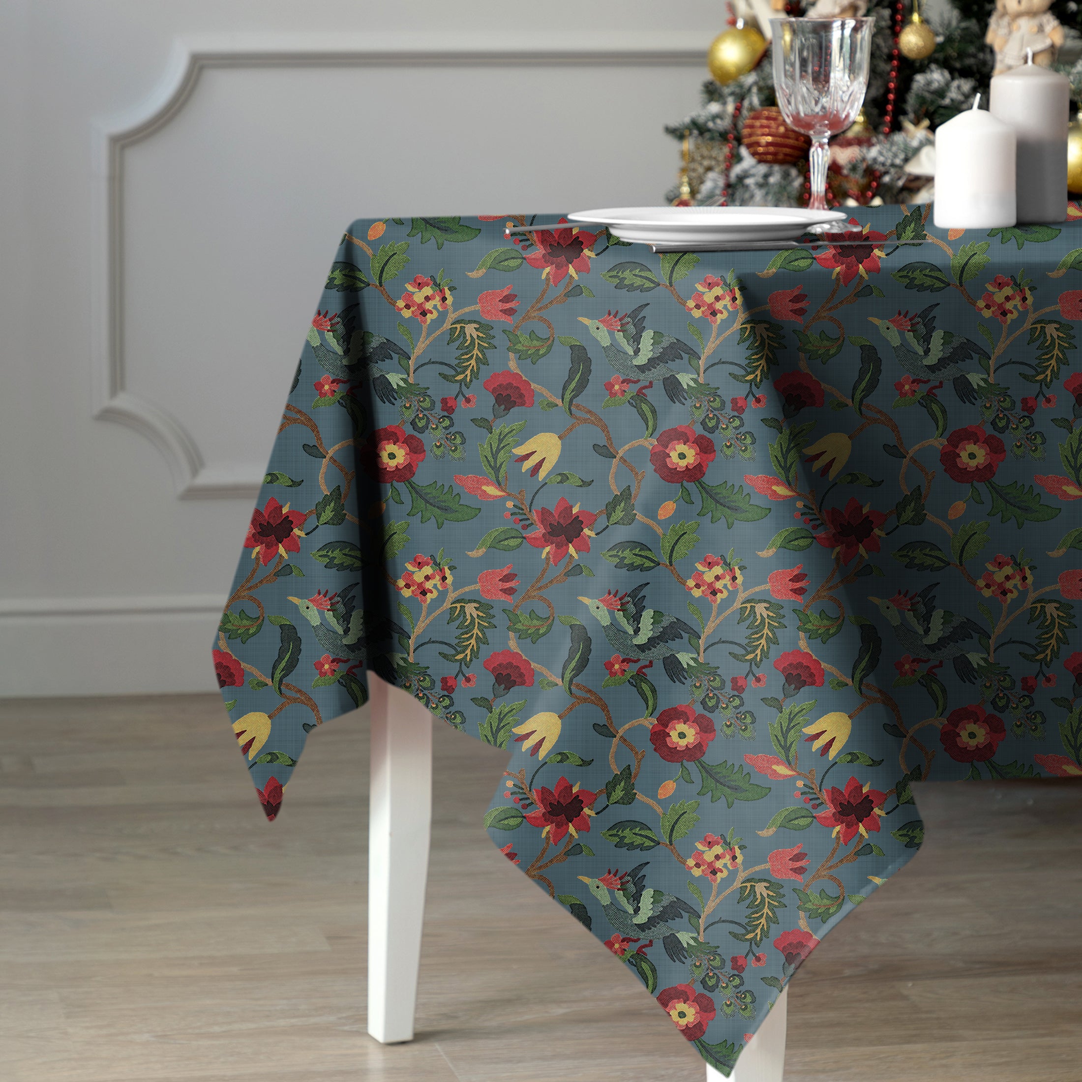 Cabal Teal 6 Seater Table Cloth