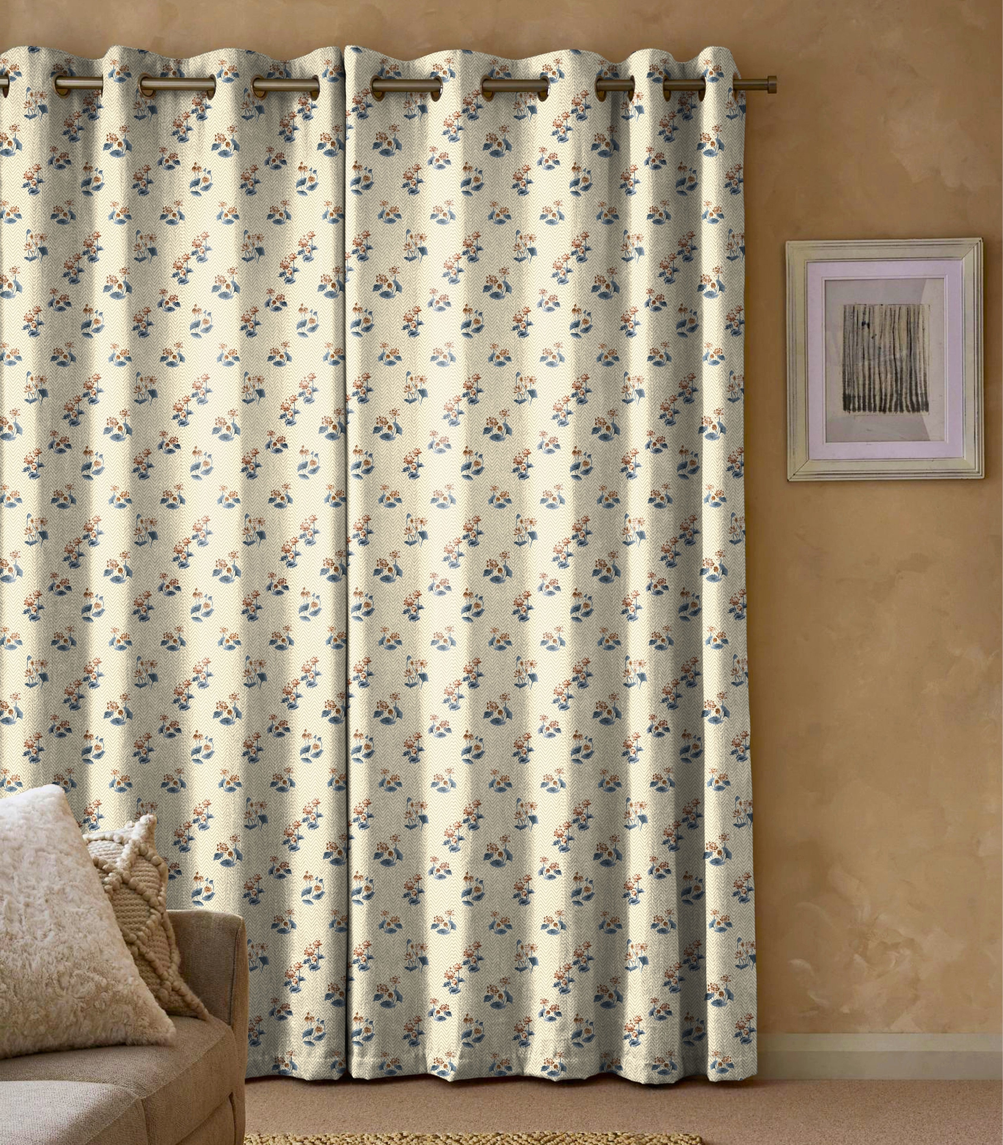 CLARA COFFEE ROOM DARKENING PRINTED CURTAIN