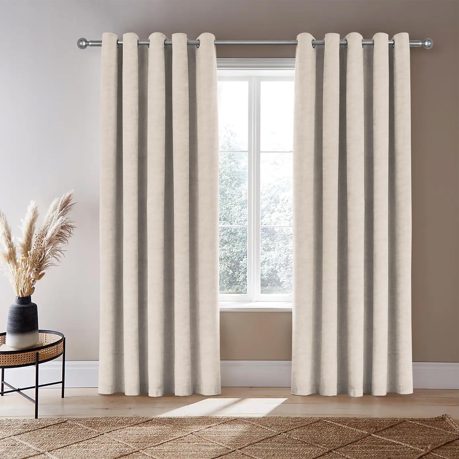VALUE CREAM BLACKOUT CURTAIN (45" WIDTH)