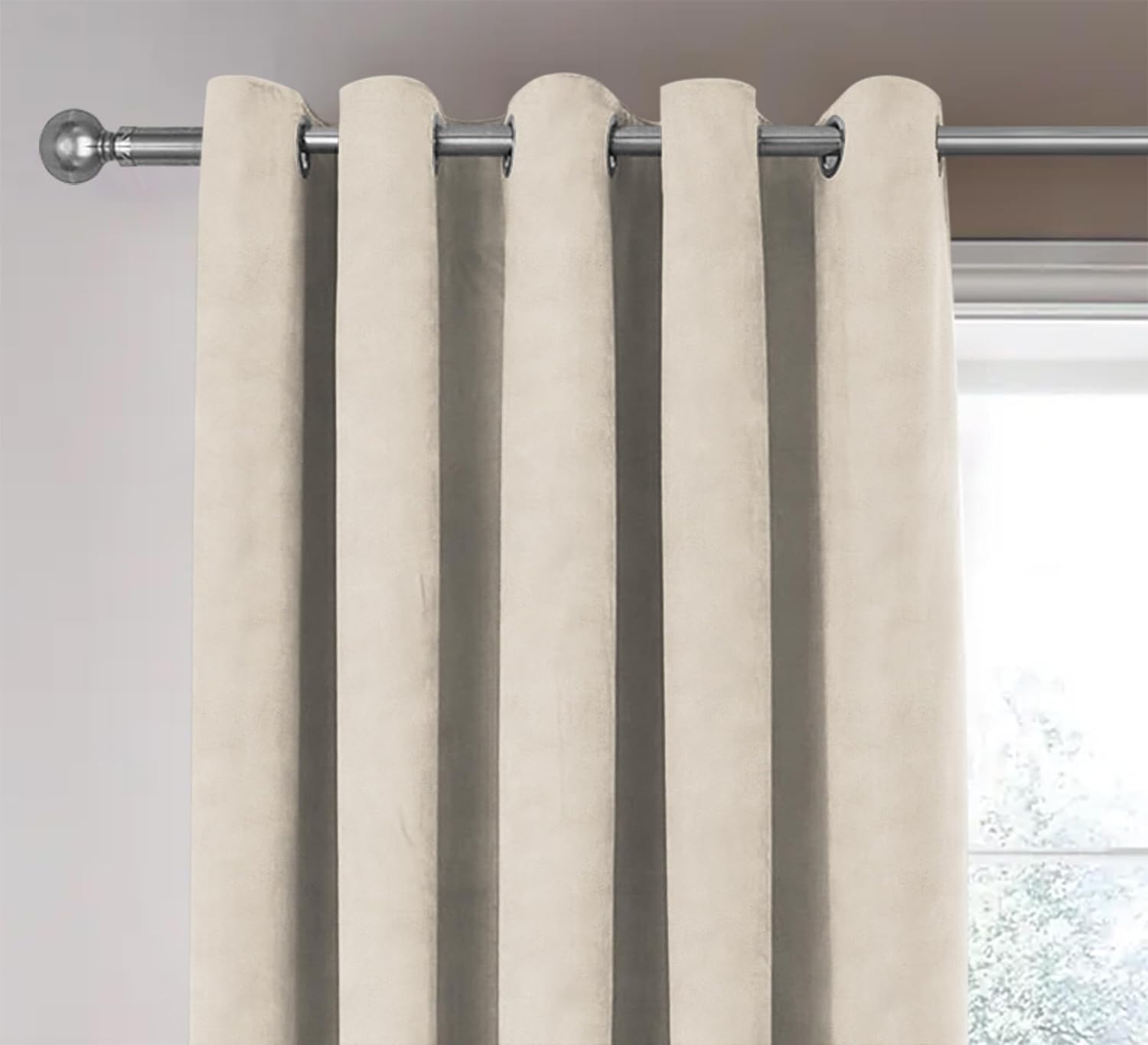VALUE CREAM BLACKOUT CURTAIN (45" WIDTH)
