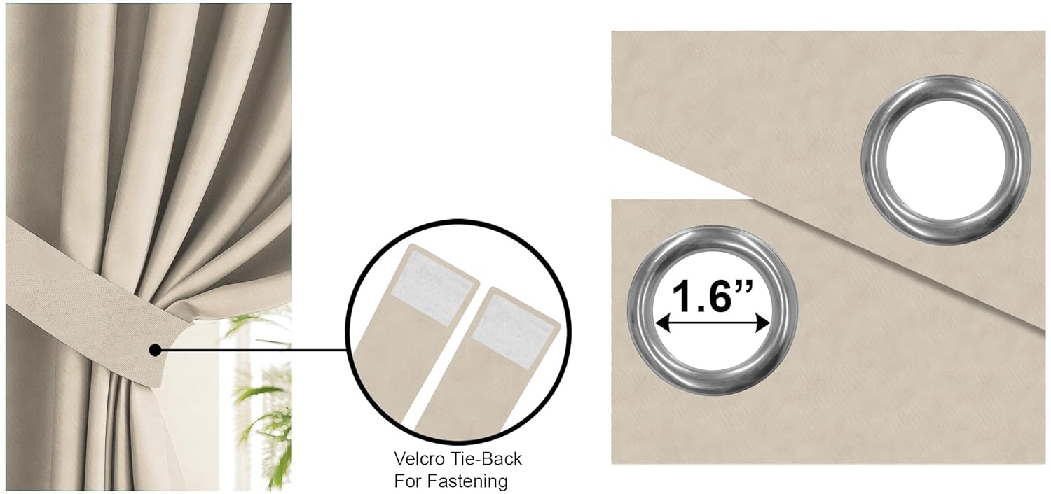 VALUE CREAM BLACKOUT CURTAIN (45" WIDTH)