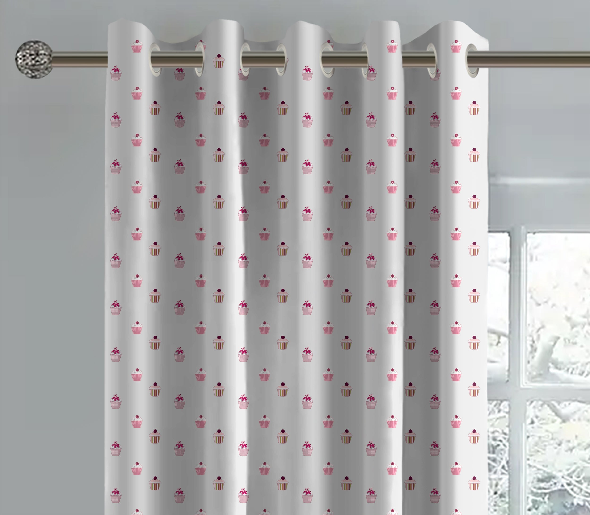 CAKES WHITE BLACKOUT CURTAINS