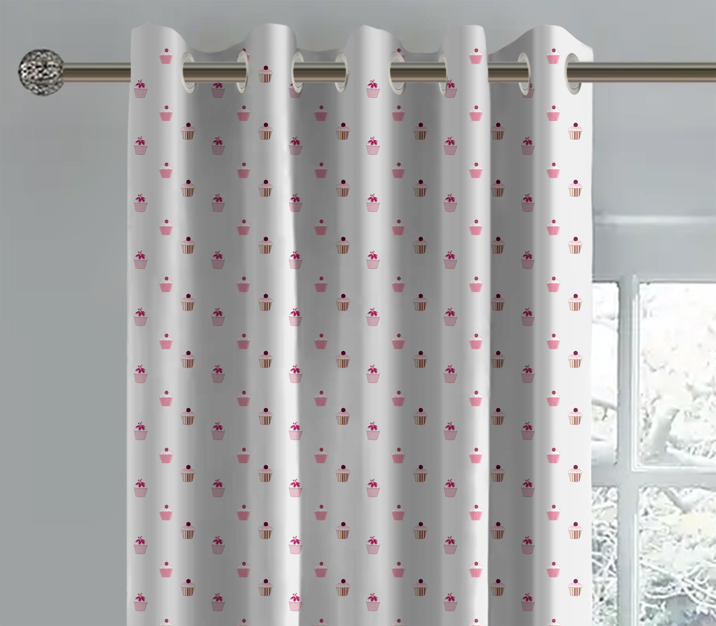 CAKES WHITE BLACKOUT CURTAIN