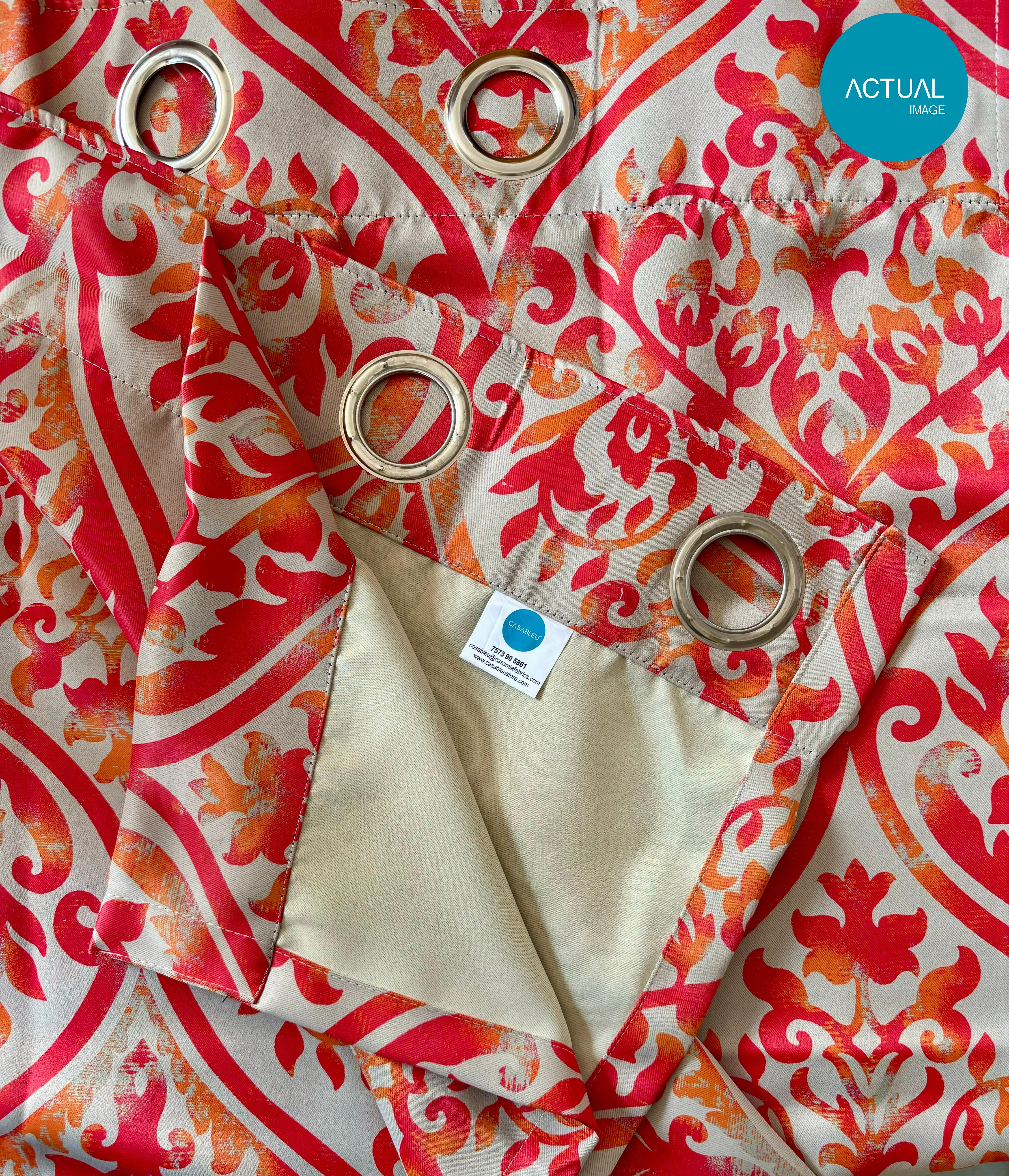 GENE ORANGE BLACKOUT CURTAINS