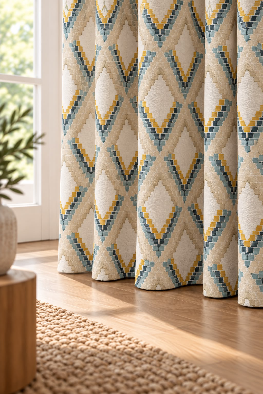 Mosaic Rhythm MOSAIC RHYTHM PRINTED CURTAIN