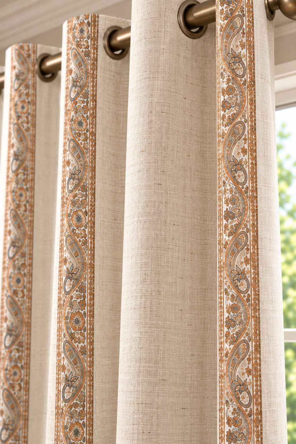 AURELIA BROWN PRINTED CURTAIN