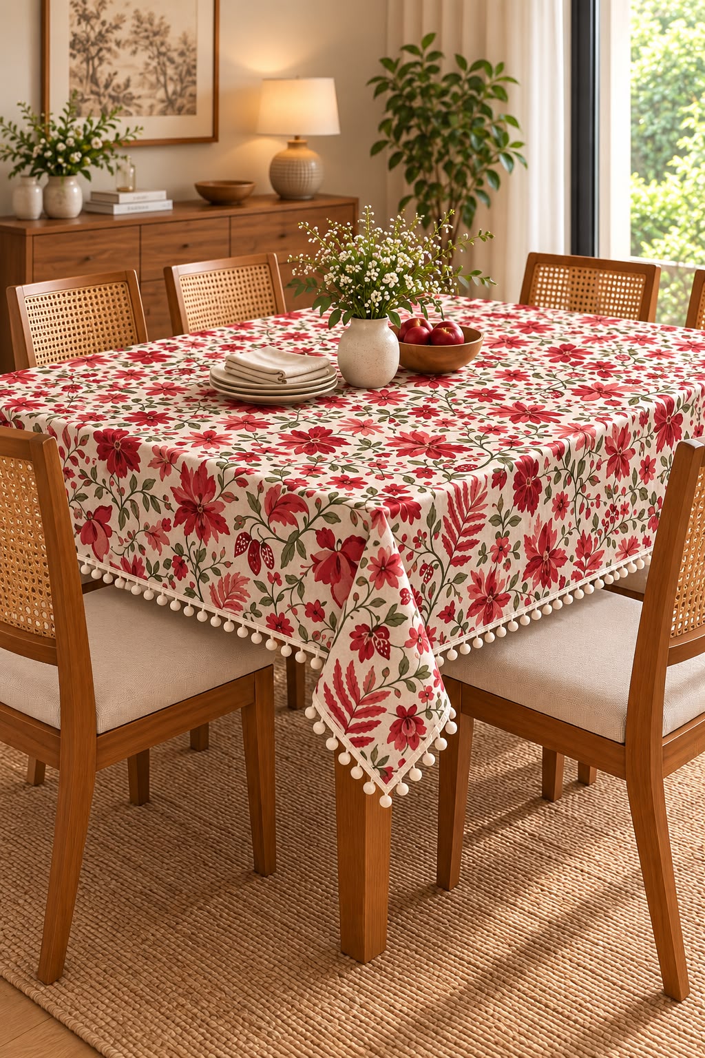 KASHMIRI FUCHSIA TABLE CLOTH