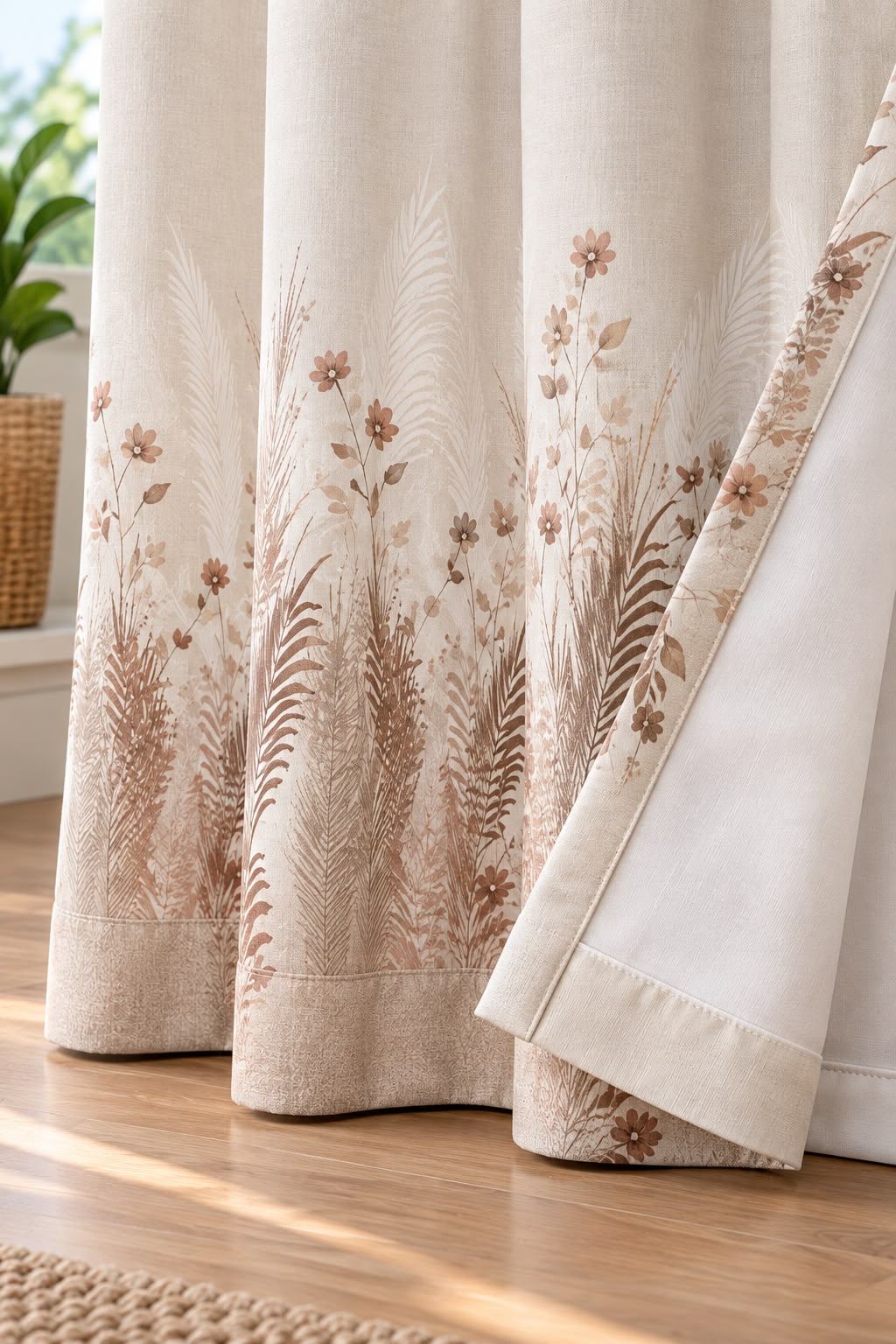 PASTORA CAMEL PRINTED CURTAIN