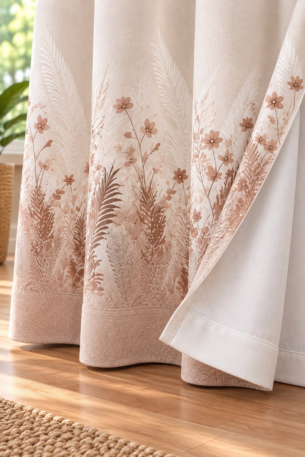 PASTORA MOCHA PRINTED CURTAIN