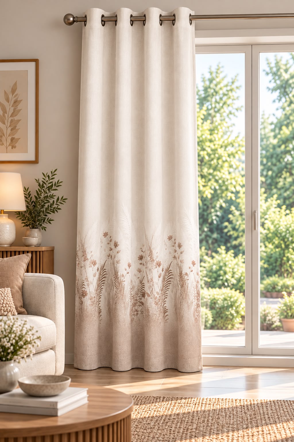 PASTORA CAMEL PRINTED CURTAIN