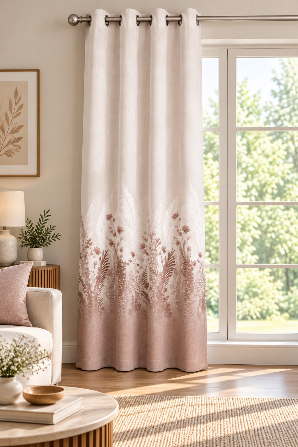 PASTORA MOCHA PRINTED CURTAIN