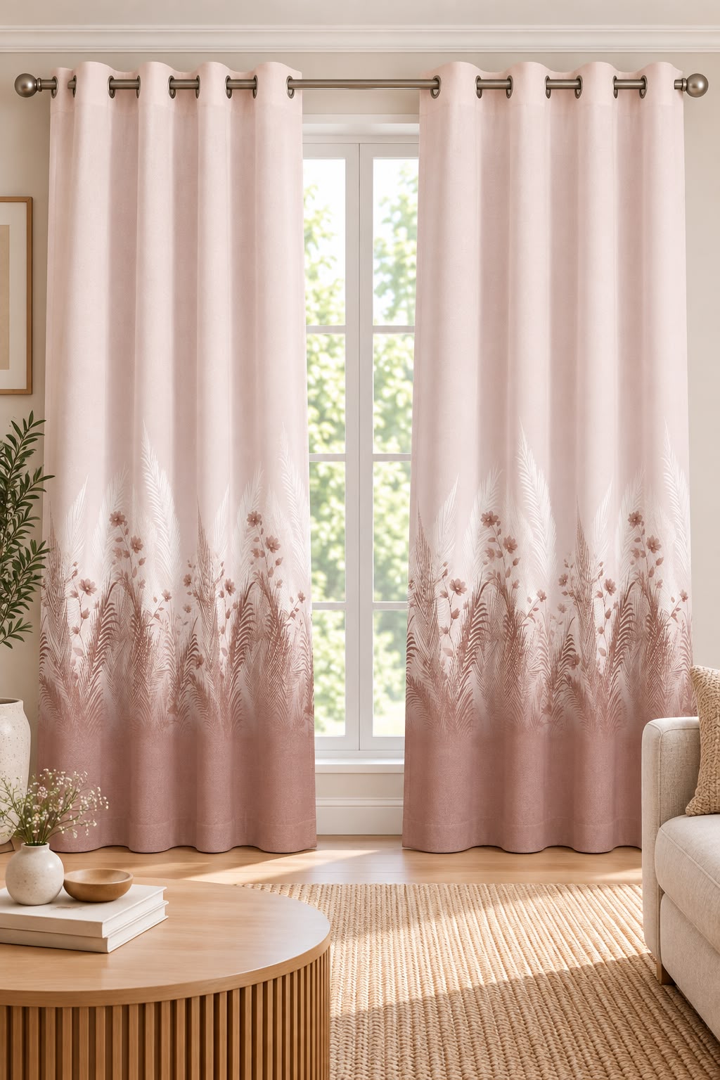 PASTORA MOCHA PRINTED CURTAIN