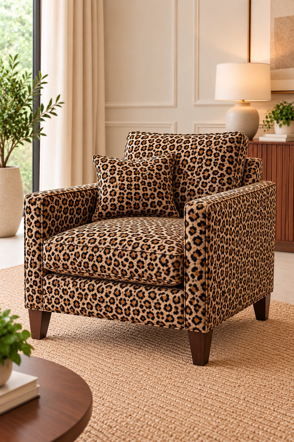 LEOPARD SKIN UPHOLSTERY FABRIC
