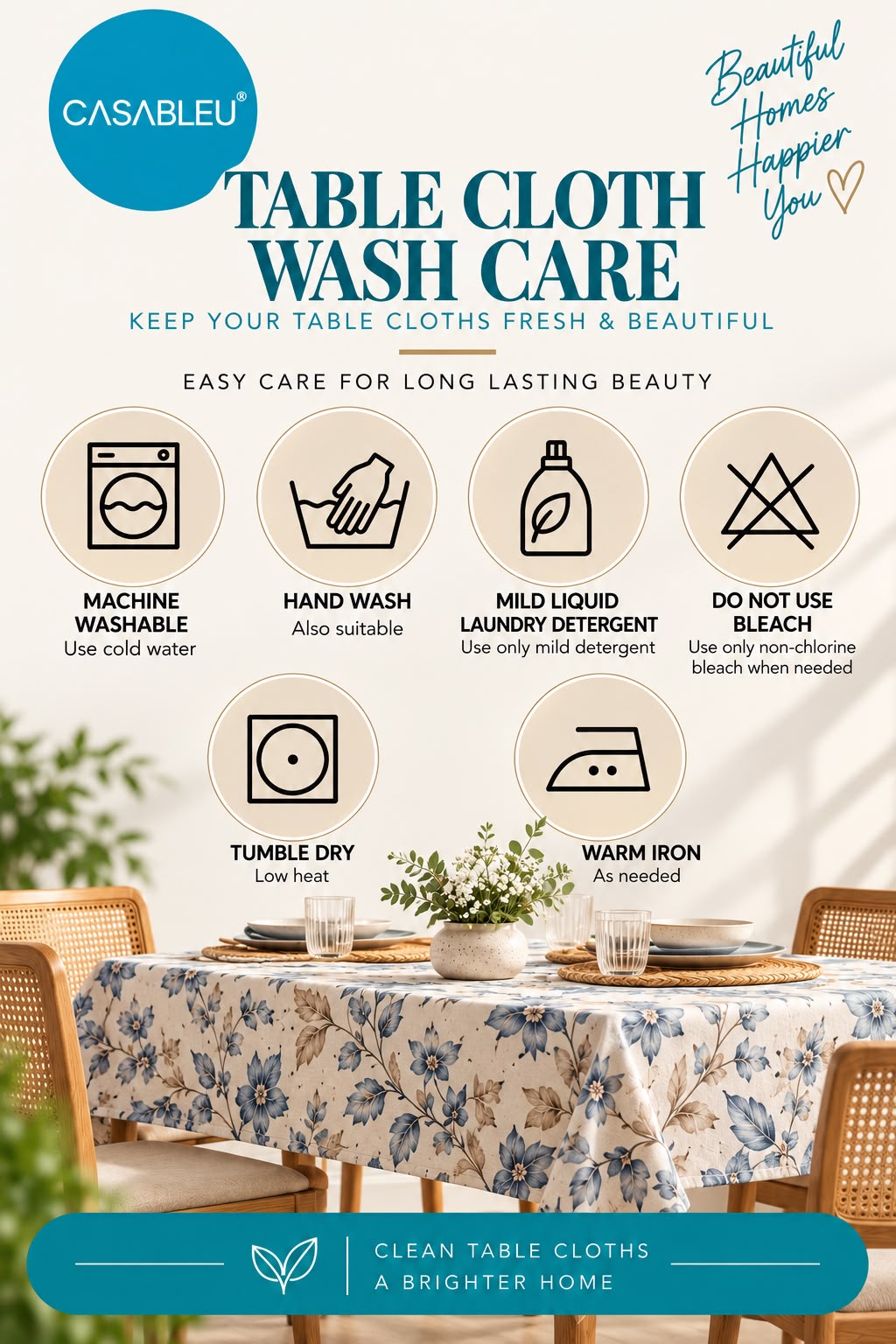 GINGHAM CHECKS CHARCOAL TABLE CLOTH