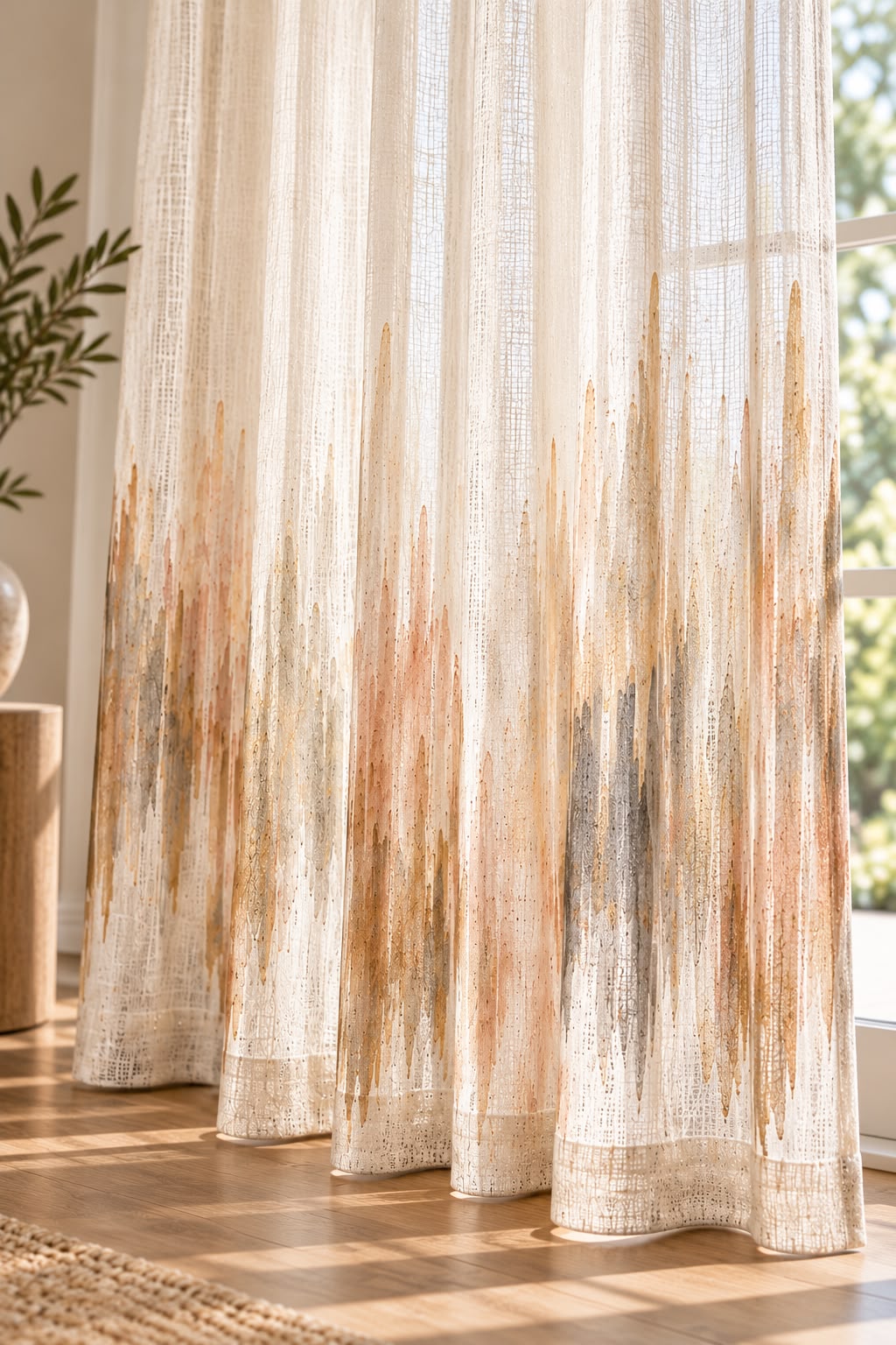 TERRA VEIL LINEN PRINTED SHEER CURTAIN
