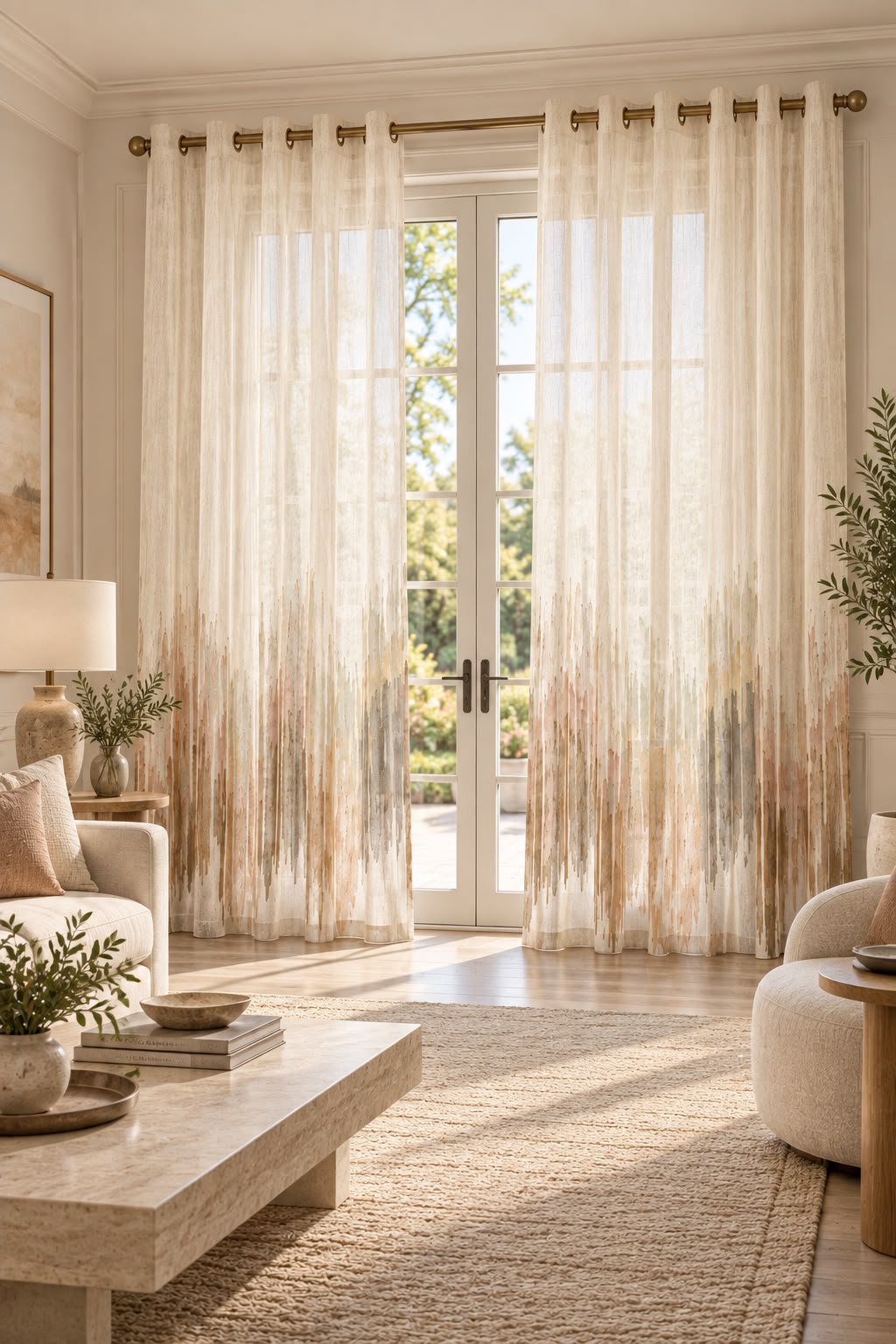 TERRA VEIL LINEN PRINTED SHEER CURTAIN