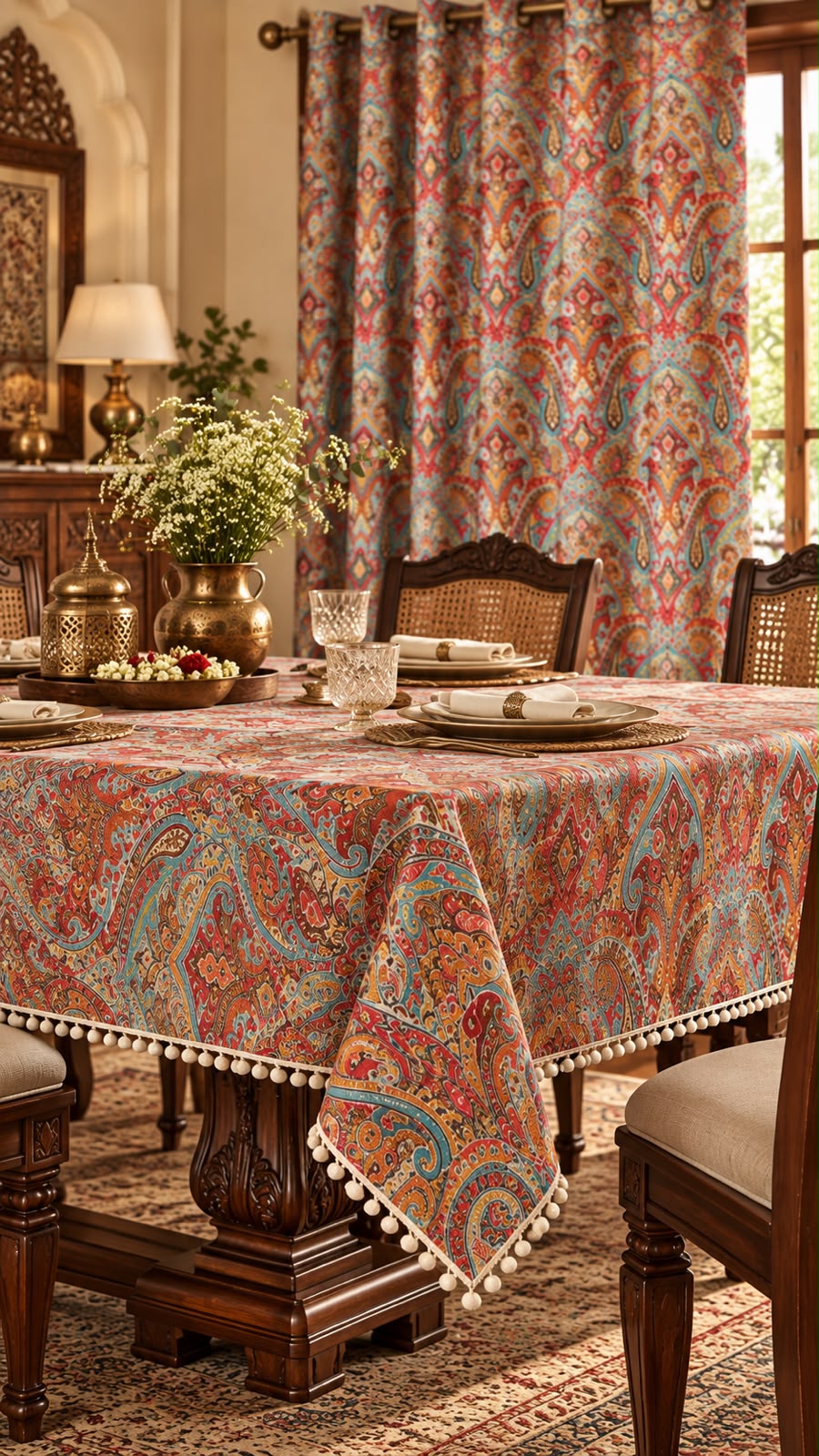 ROYAL PAISLEY HERITAGE TABLE CLOTH