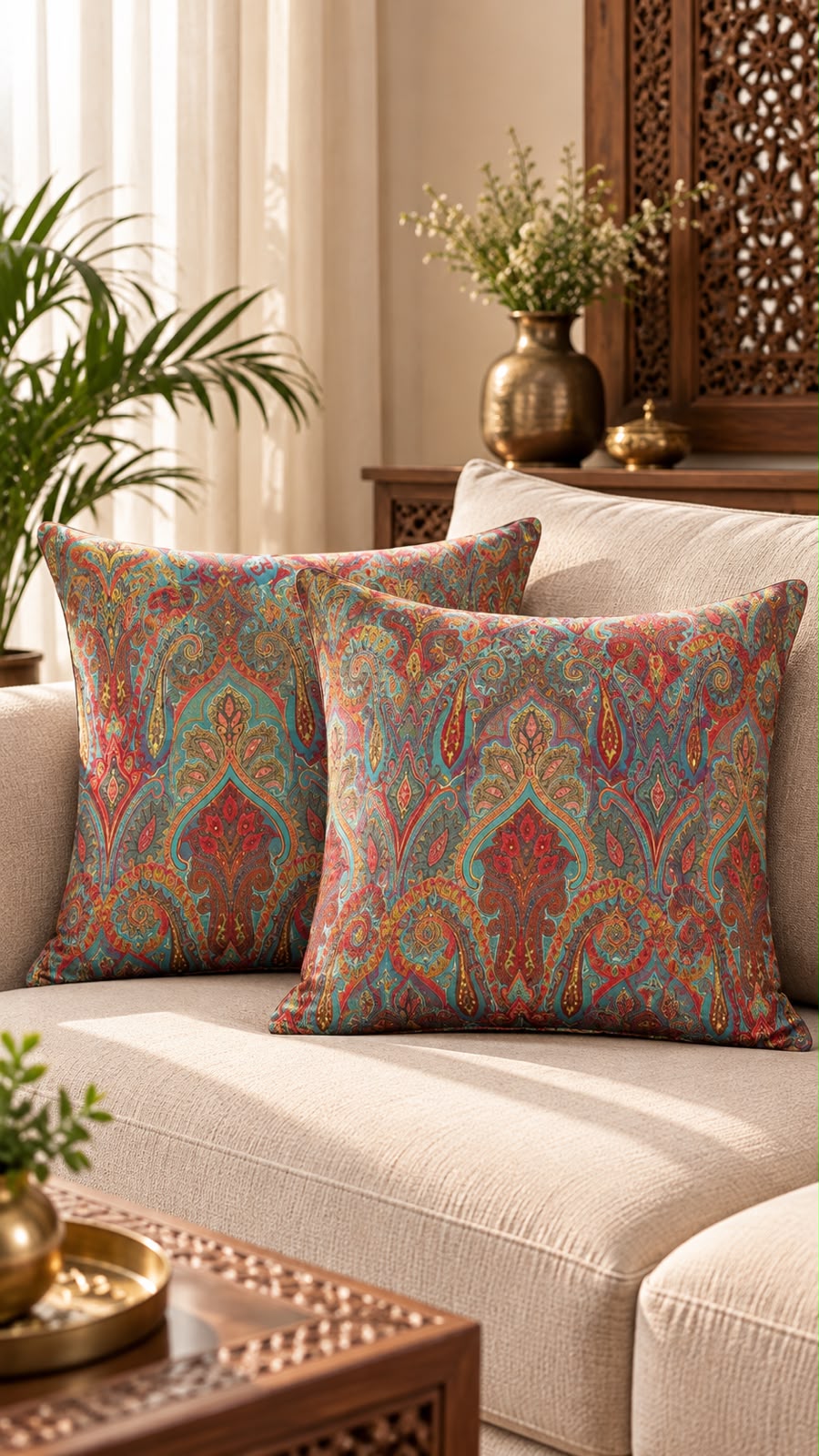 ROYAL PAISLEY HERITAGE CUSHION COVER (Pack of 2)