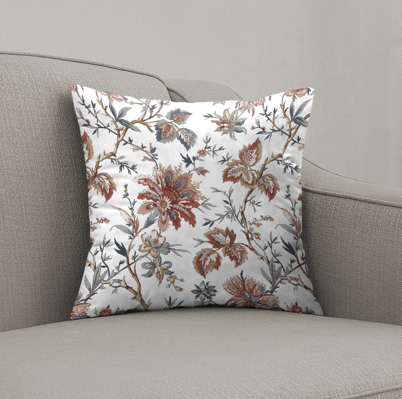 ANDAMAN SKY WHITE DIGITAL PRINTED CUSHION COVER (Pack of 2)