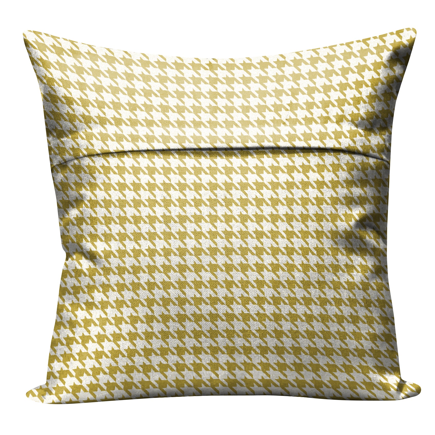 HOUNDSTOOTH YELLOW DIGITAL PRINTED CUSHION COVER (Pack of 2)
