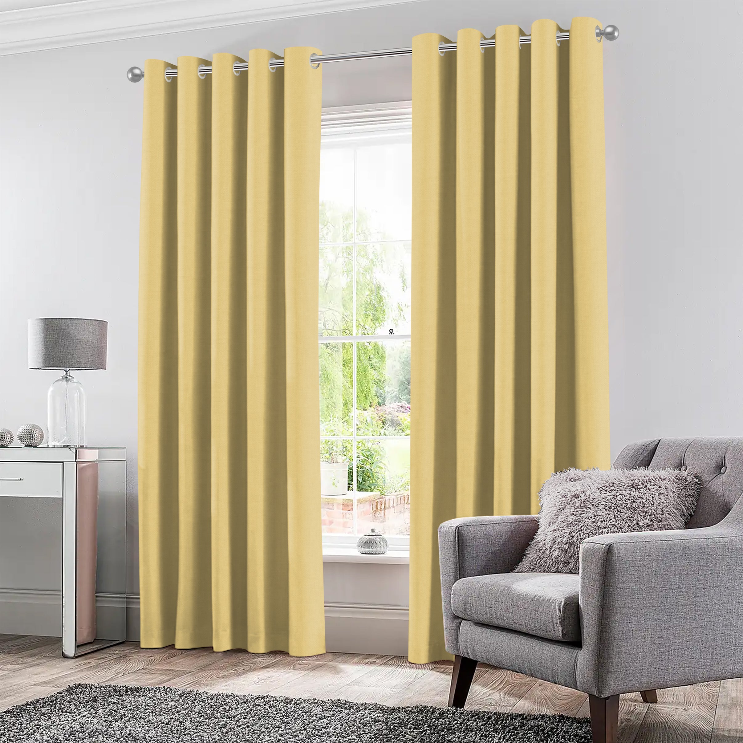KASBAH-06 YELLOW BLACKOUT CURTAINS
