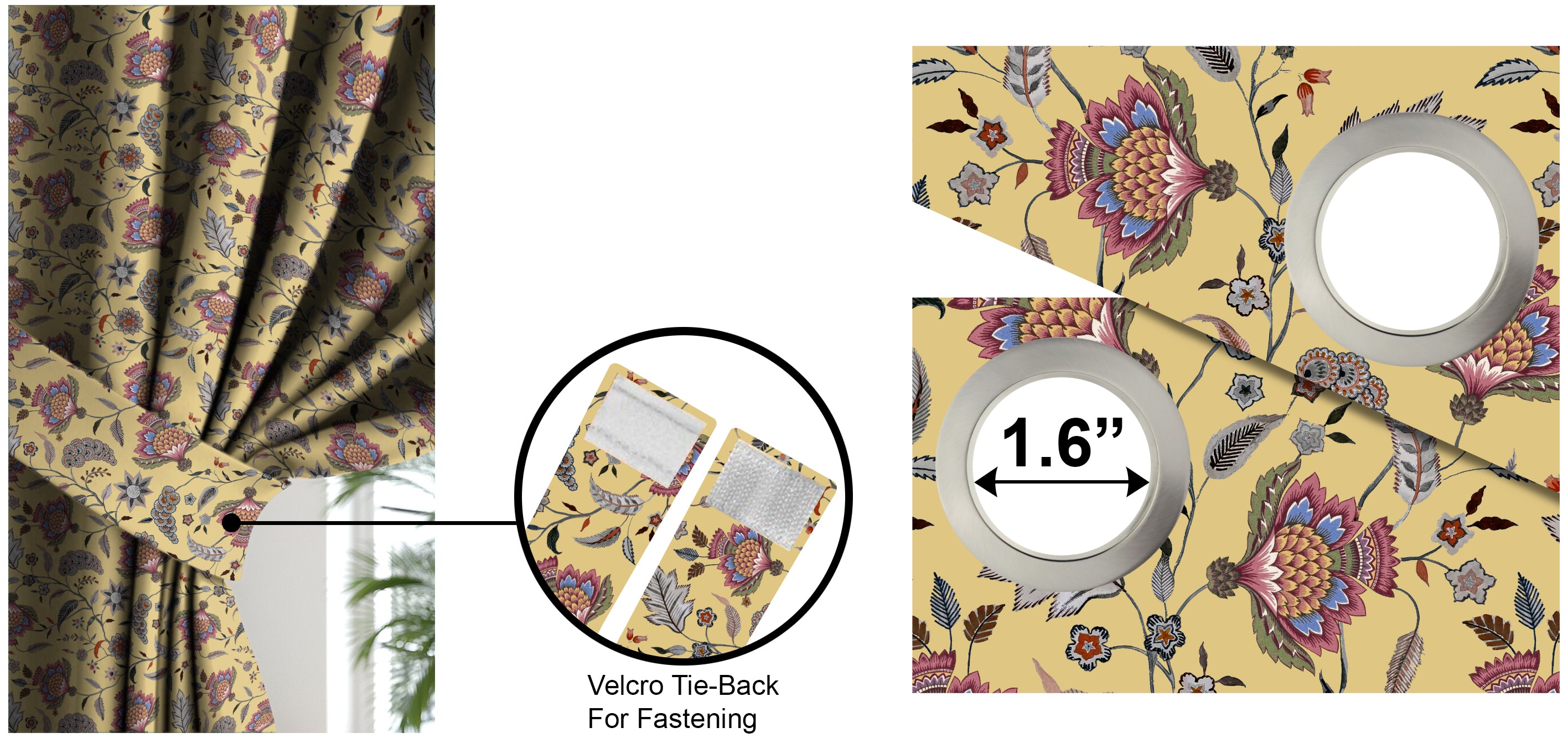 KASBAH YELLOW BLACKOUT CURTAINS