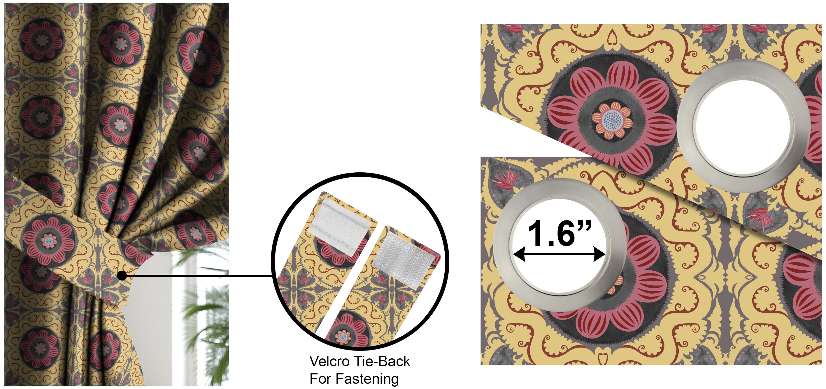 KASBAH YELLOW BLACKOUT CURTAINS