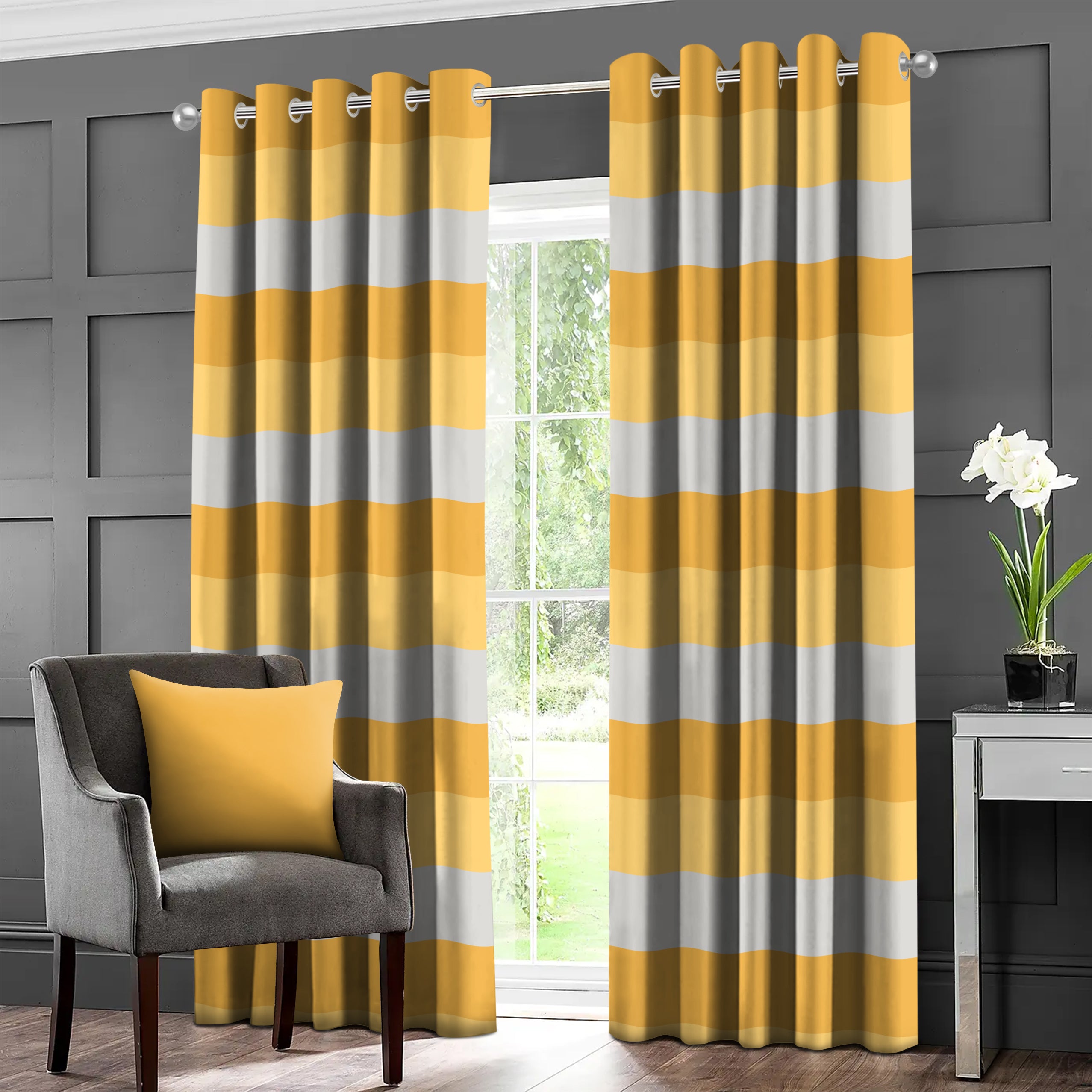 LUXE YELLOW BLACKOUT CURTAINS