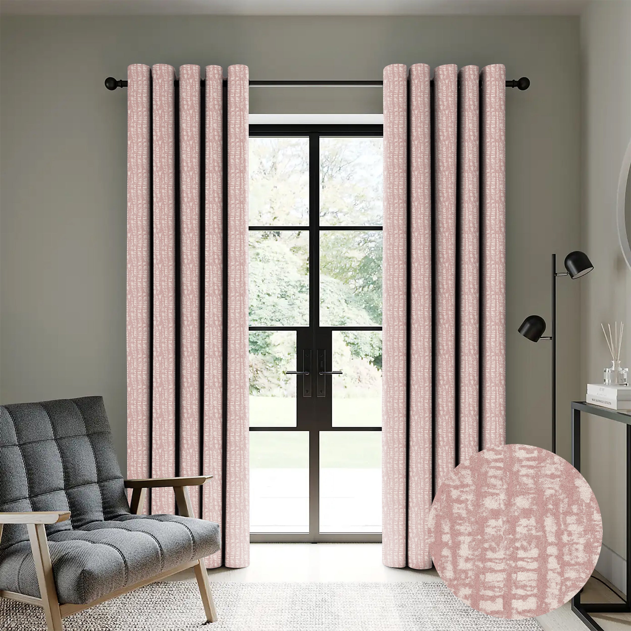 VALENCIA BABY PINK BLACKOUT CURTAIN