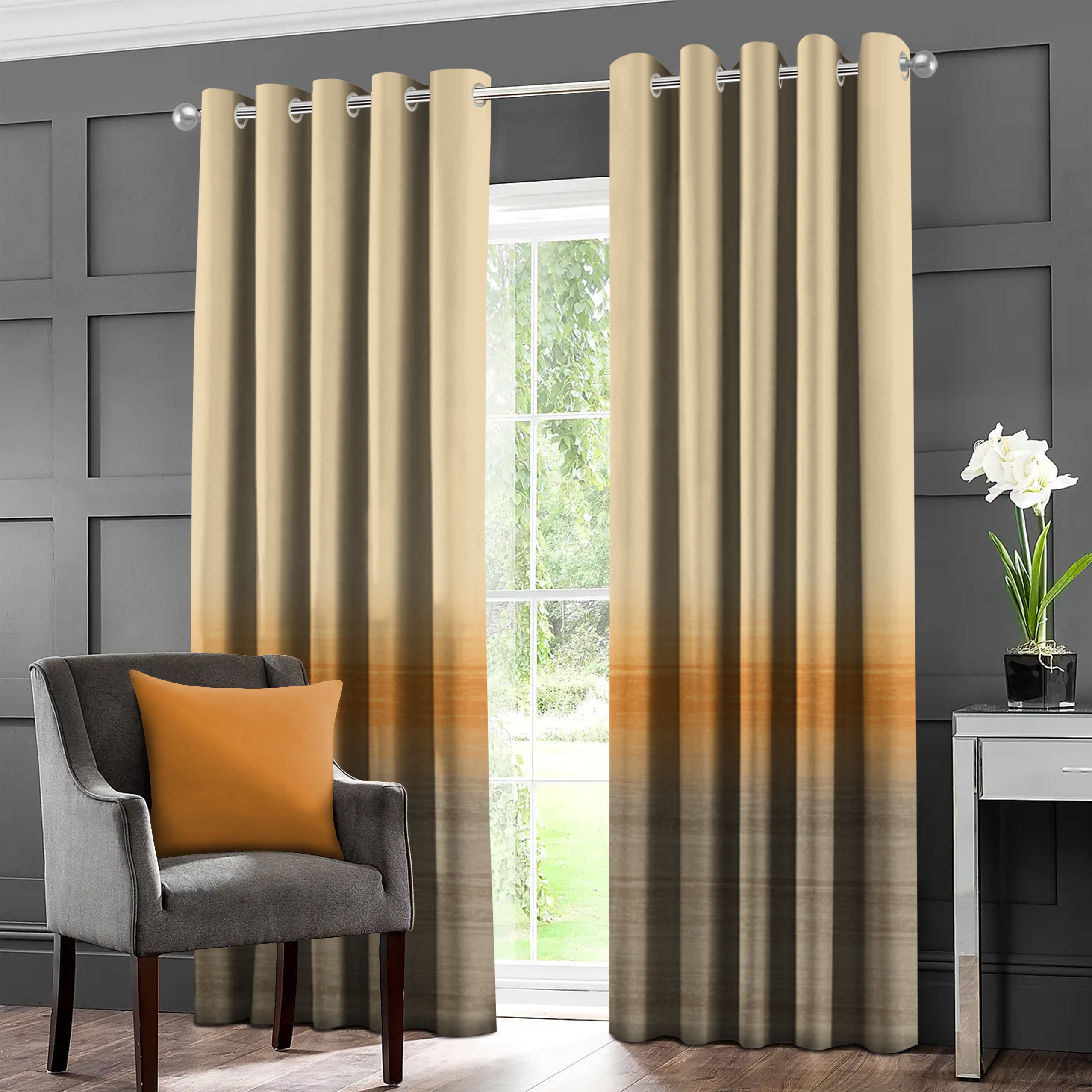 ROMANO ORANGE BLACKOUT CURTAIN