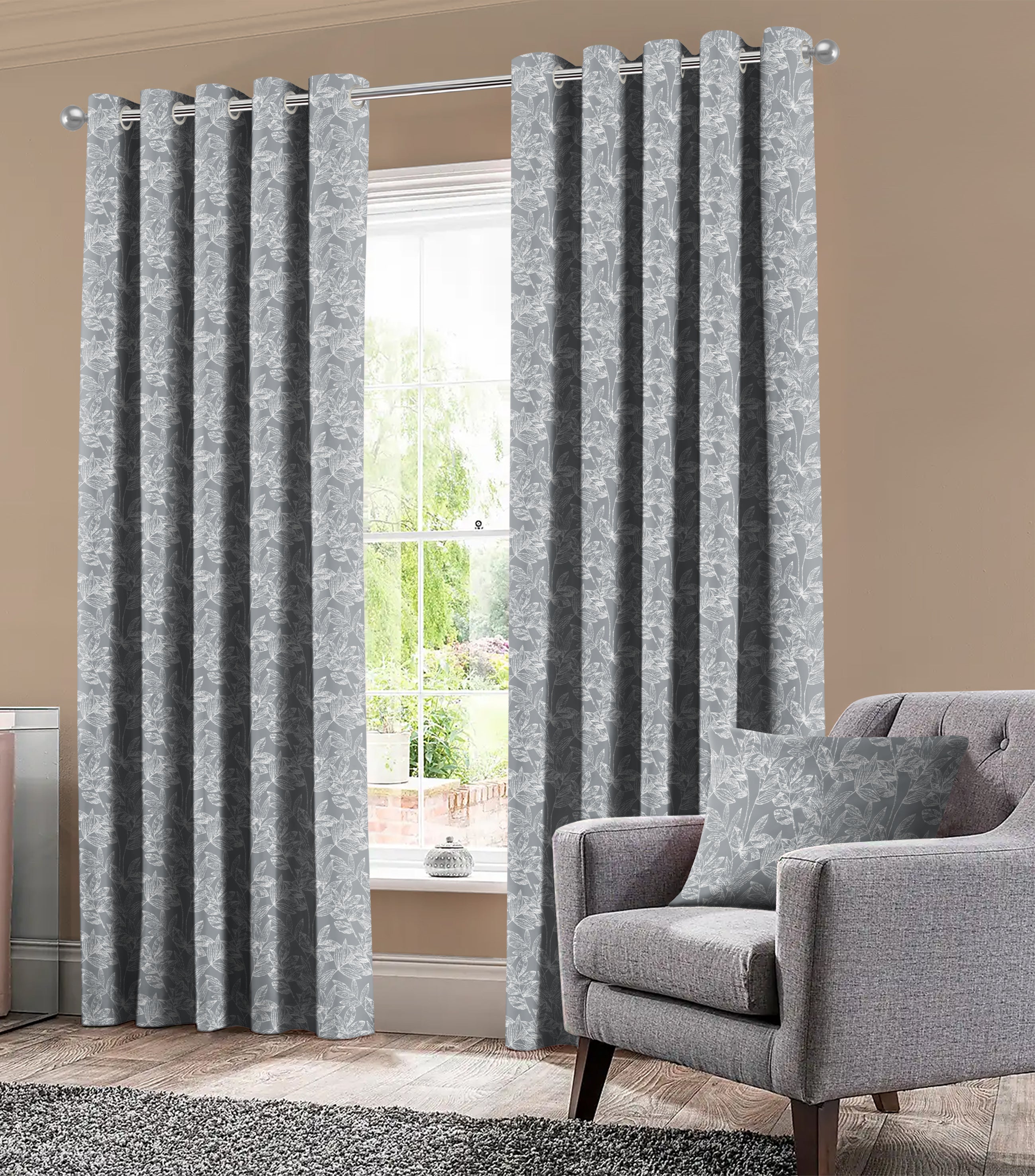 MEADOW GREY BLACKOUT CURTAIN