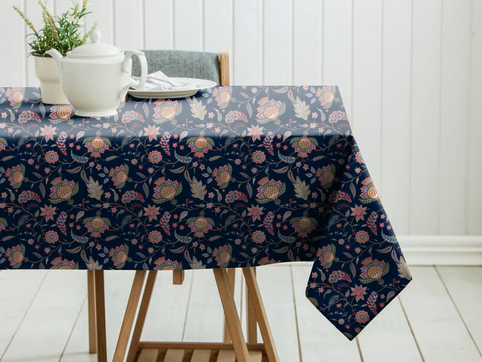 Kasbah Navy Blue 6 Seater Table Cloth