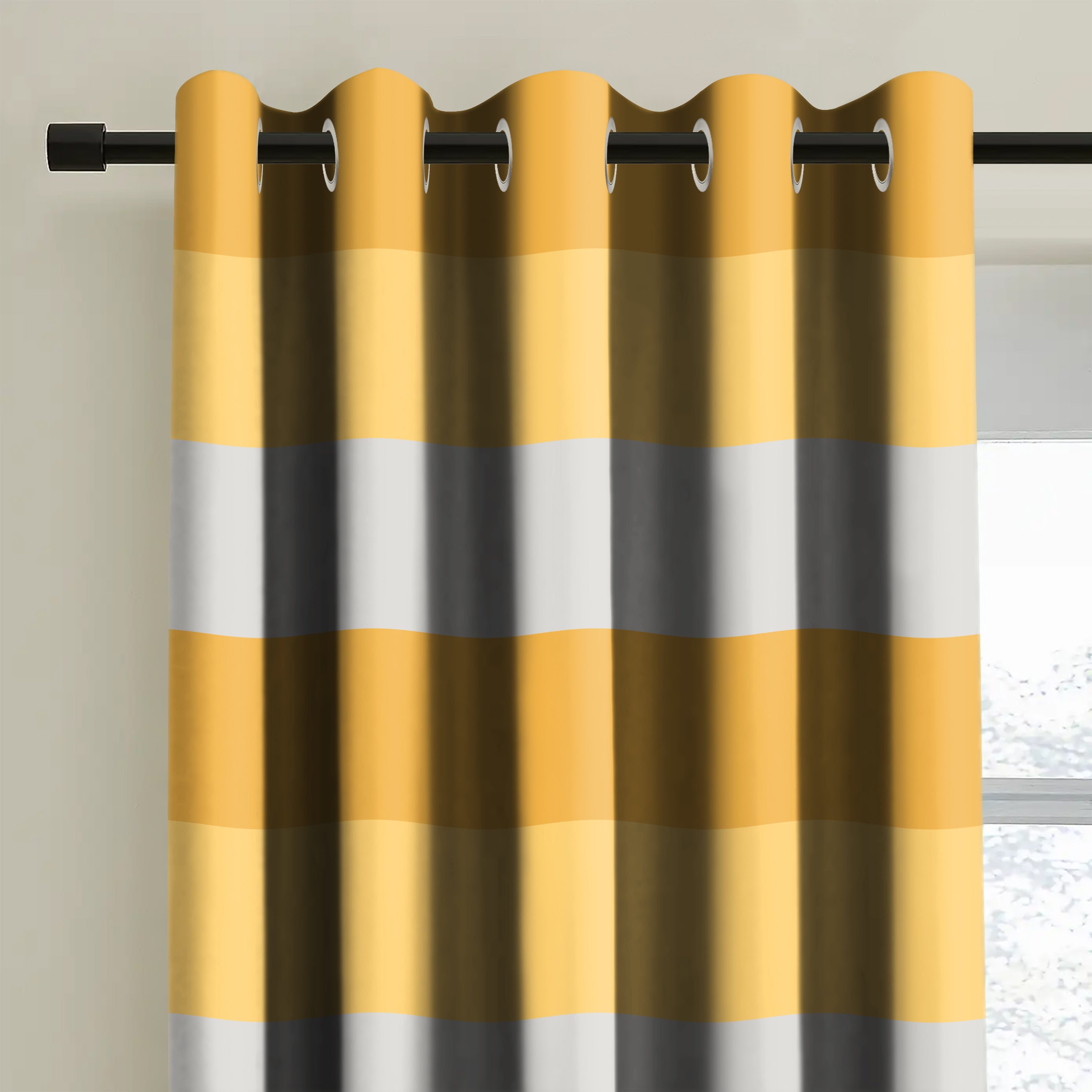 LUXE YELLOW BLACKOUT CURTAINS