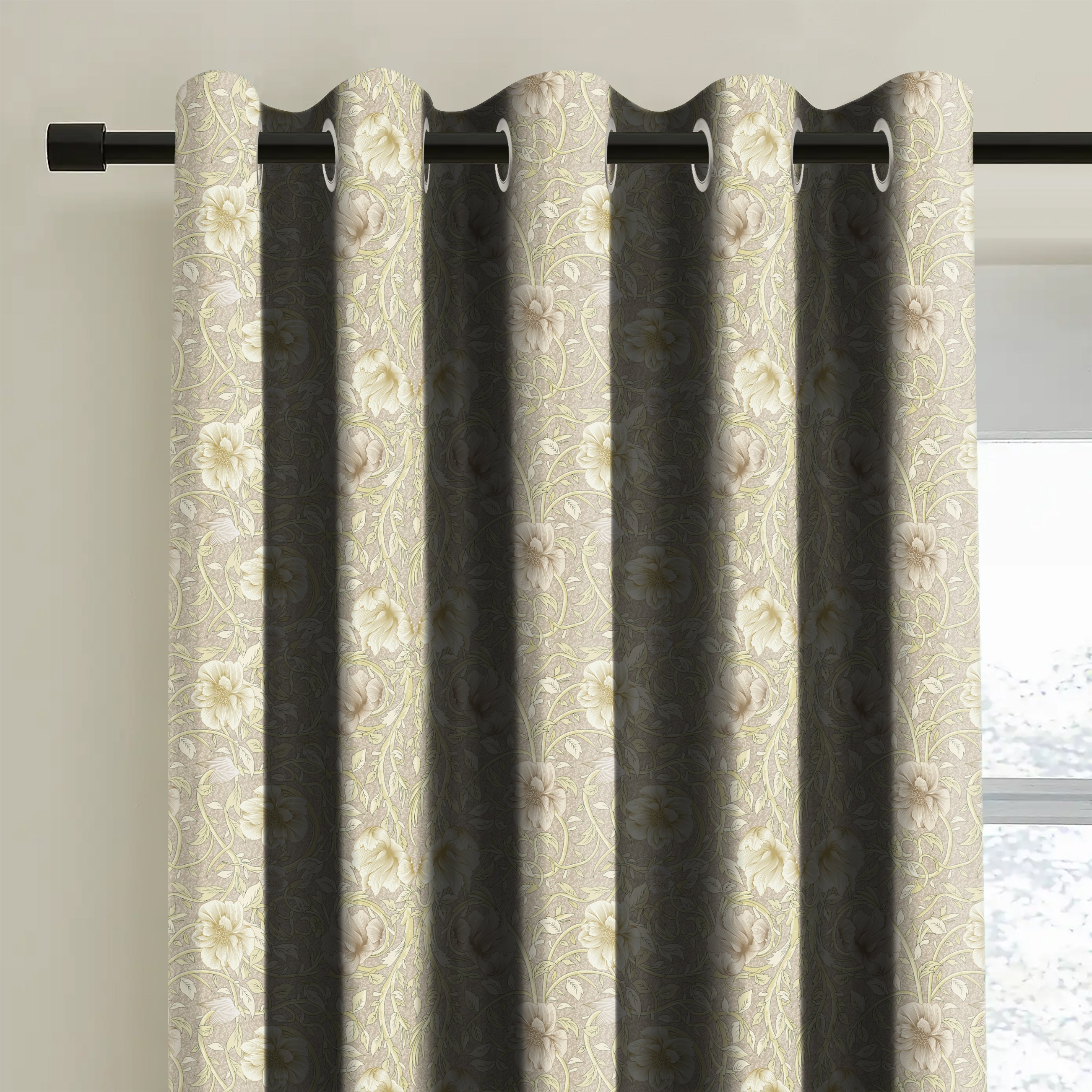 Heritage Beige Blackout Curtain