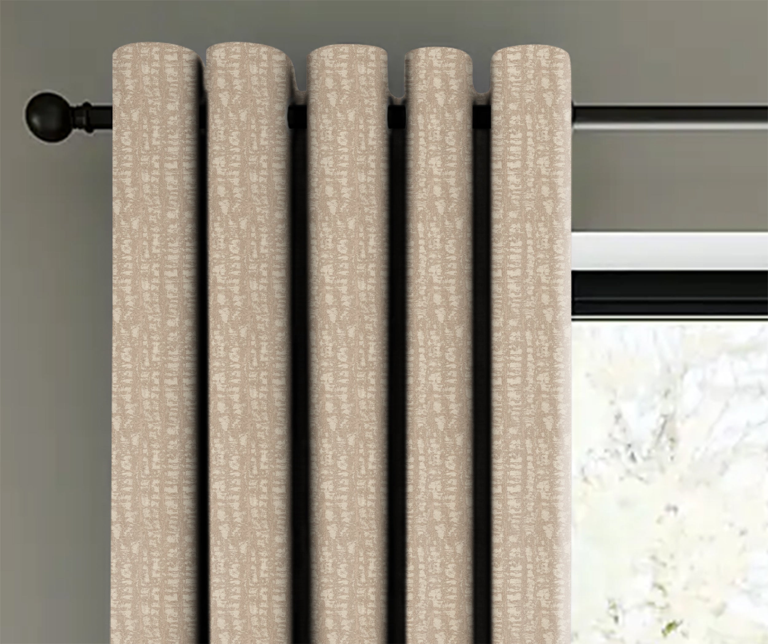 VALENCIA STONE PRINTED BLACKOUT CURTAIN