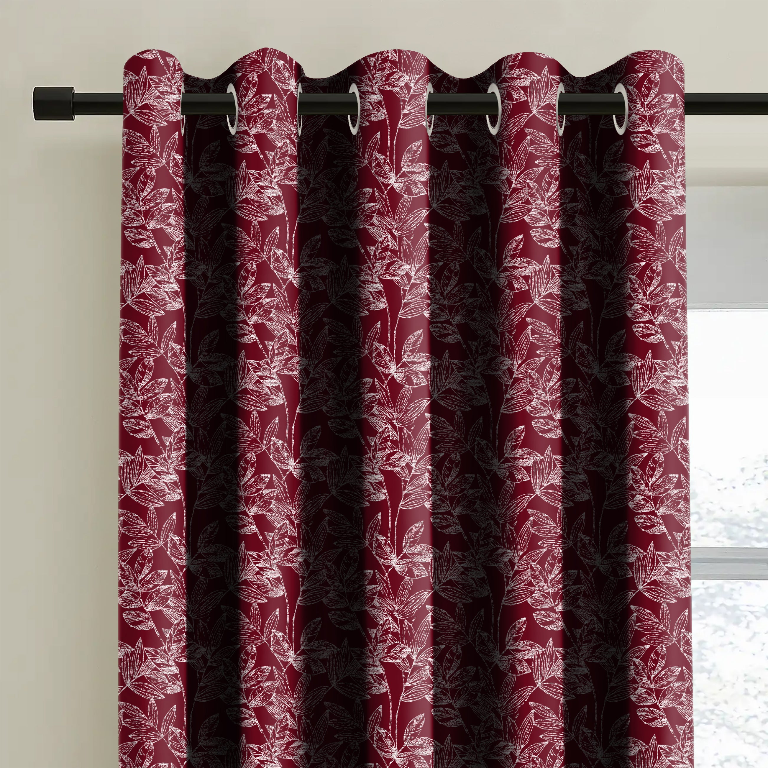 MEADOW MAROON BLACKOUT CURTAINS