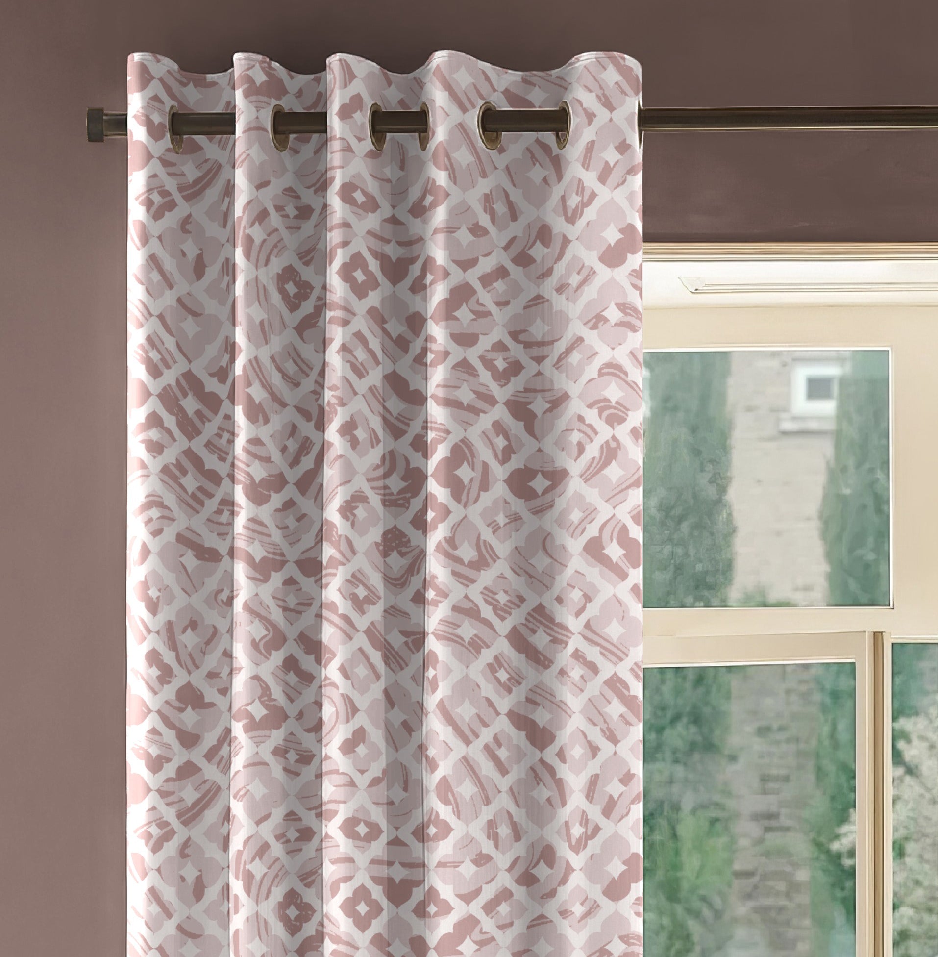 HARLOW PINK PRINTED BLACKOUT CURTAIN