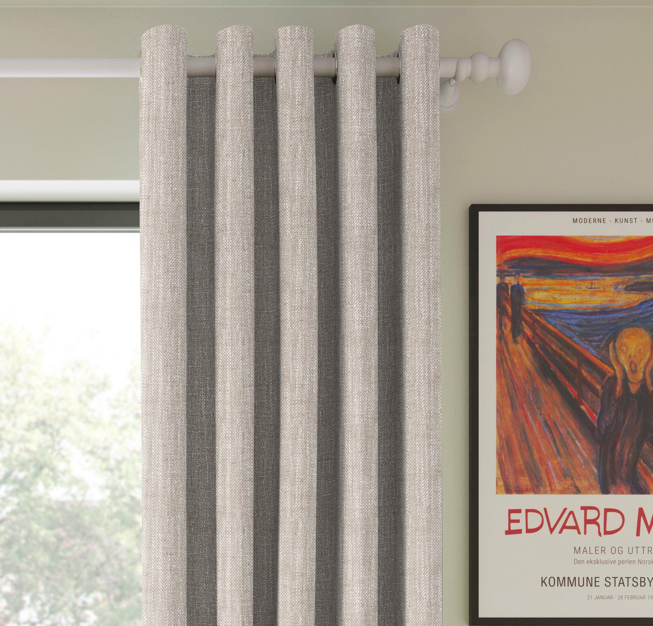 BELGRAVIA BROWN PRINTED BLACKOUT CURTAIN