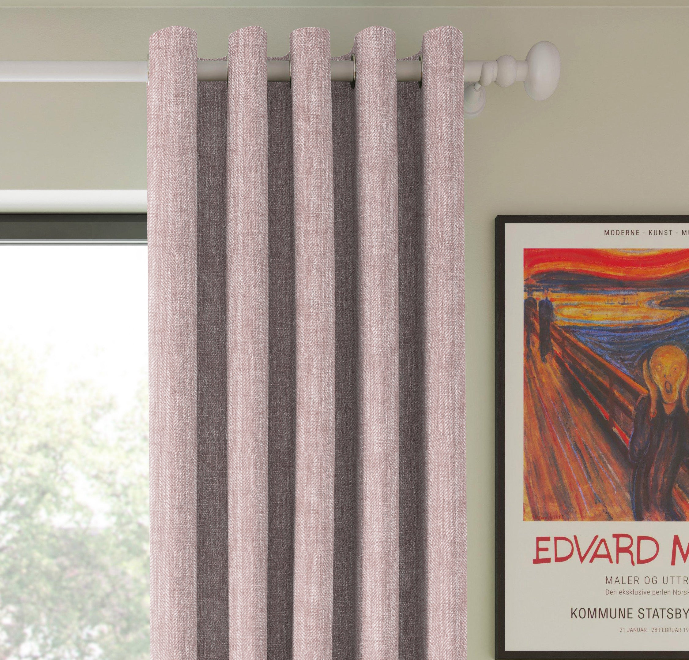 BELGRAVIA PINK PRINTED BLACKOUT CURTAIN