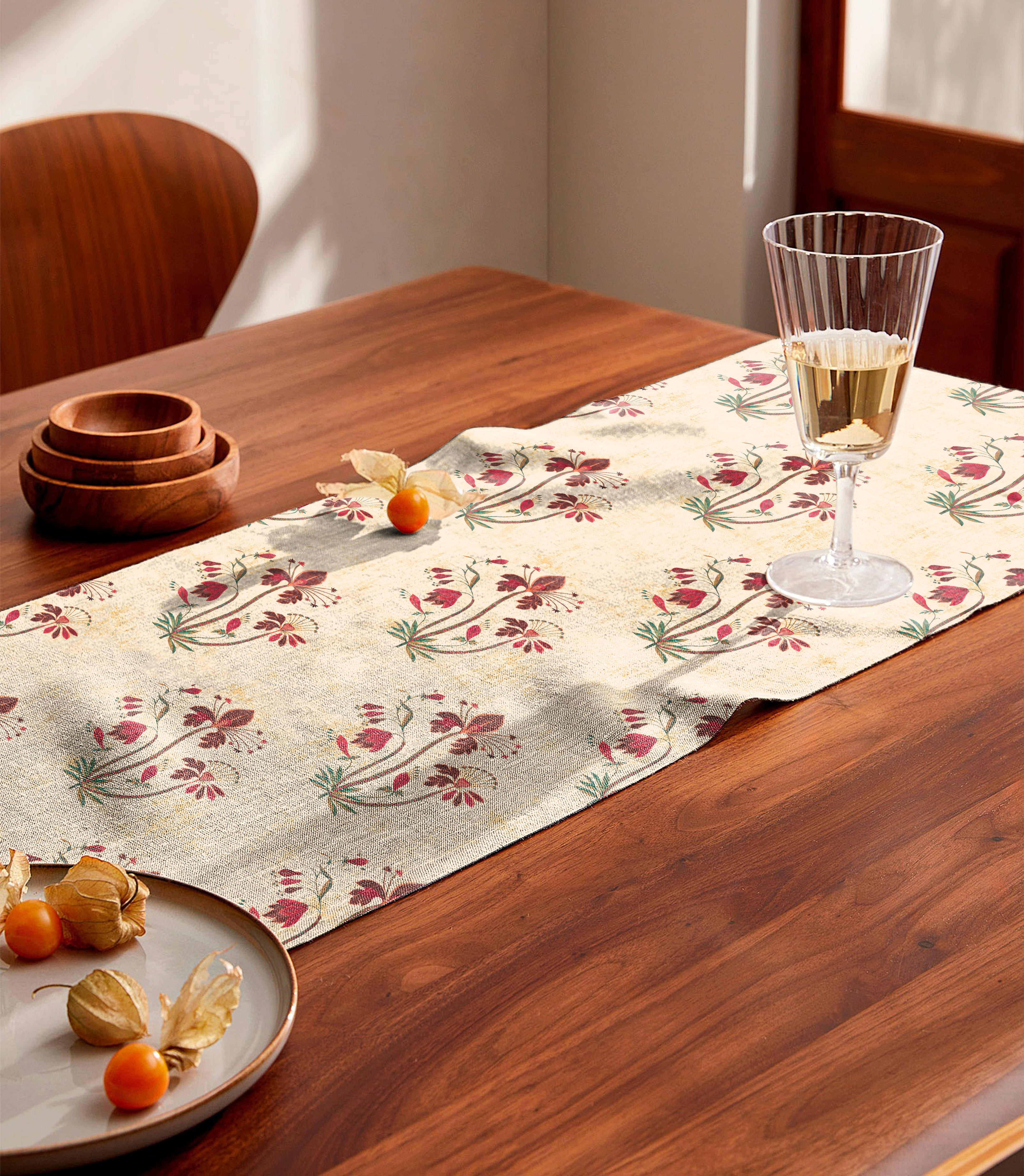 VERONA PEACH MATTY TABLE RUNNER