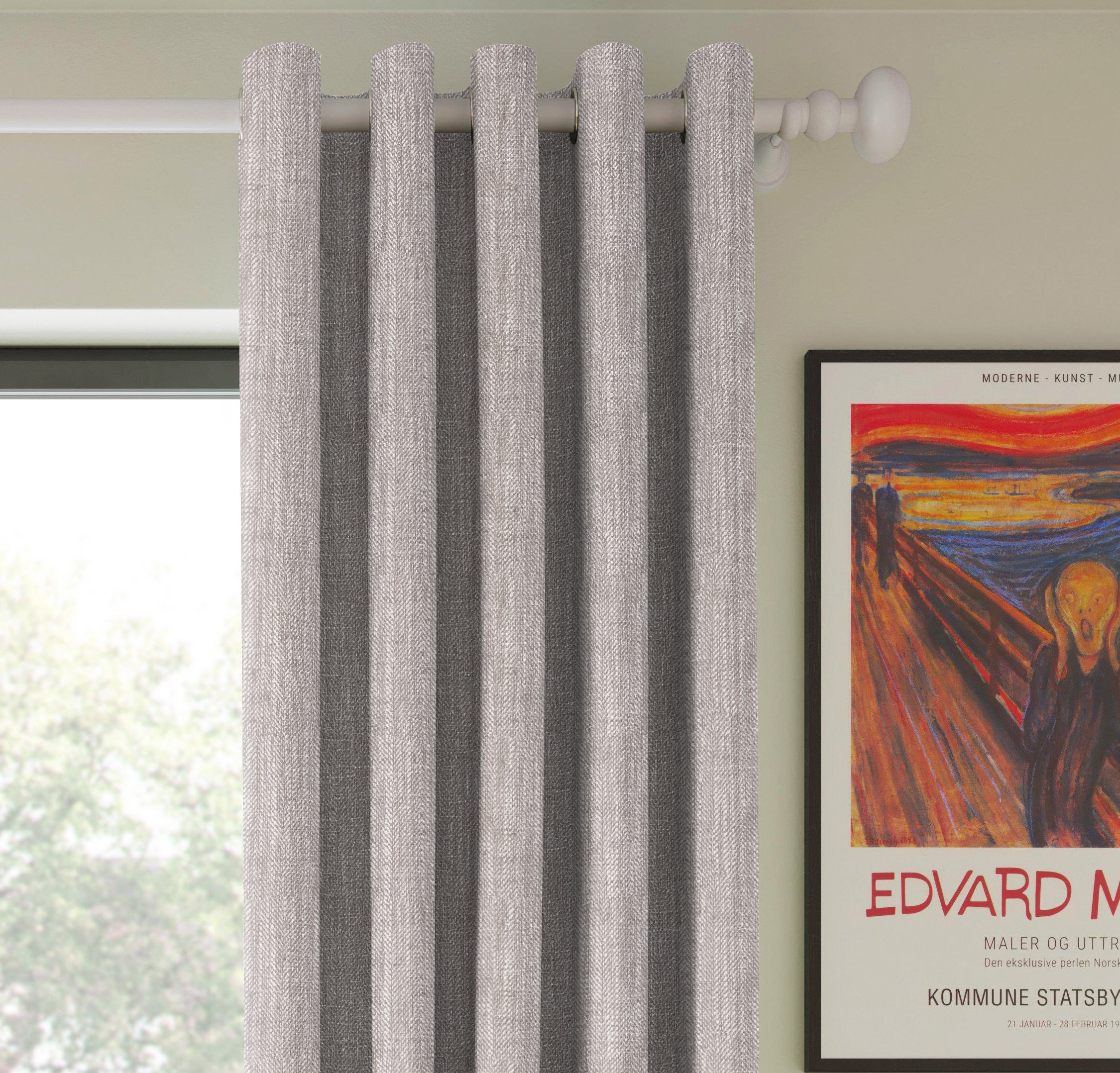BELGRAVIA STONE PRINTED BLACKOUT CURTAIN