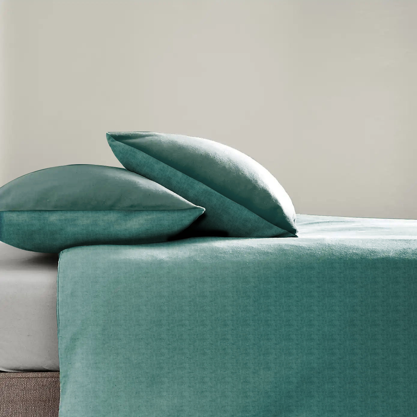Jodhpur Texture Bedsheet for Double Bed with 2 PillowCovers King Size (104" X 90") Teal