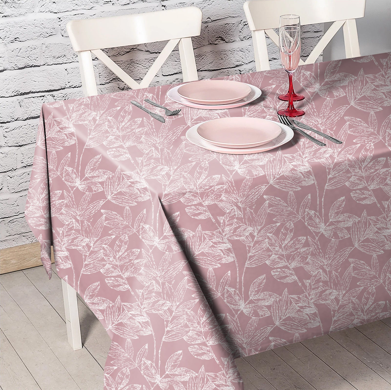 Meadow L-Pink 6 Seater Table Cloth