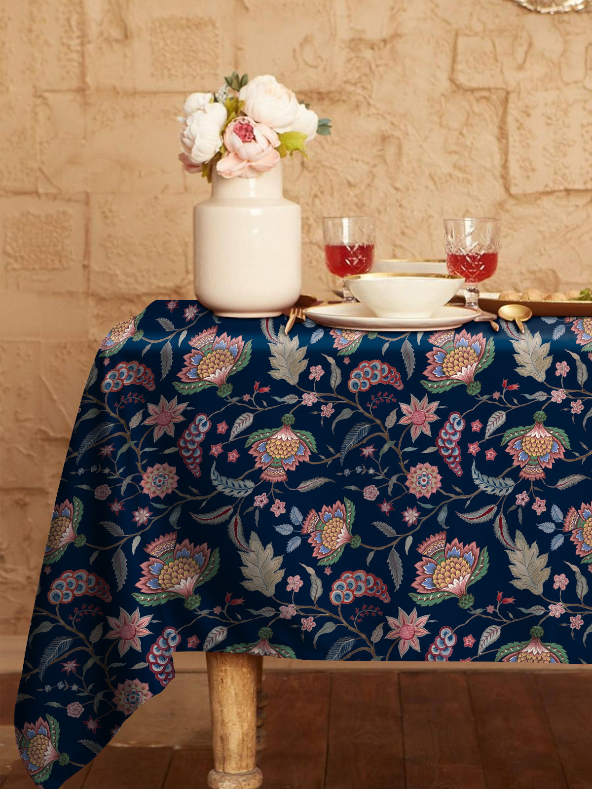 Kasbah Navy Blue 6 Seater Table Cloth