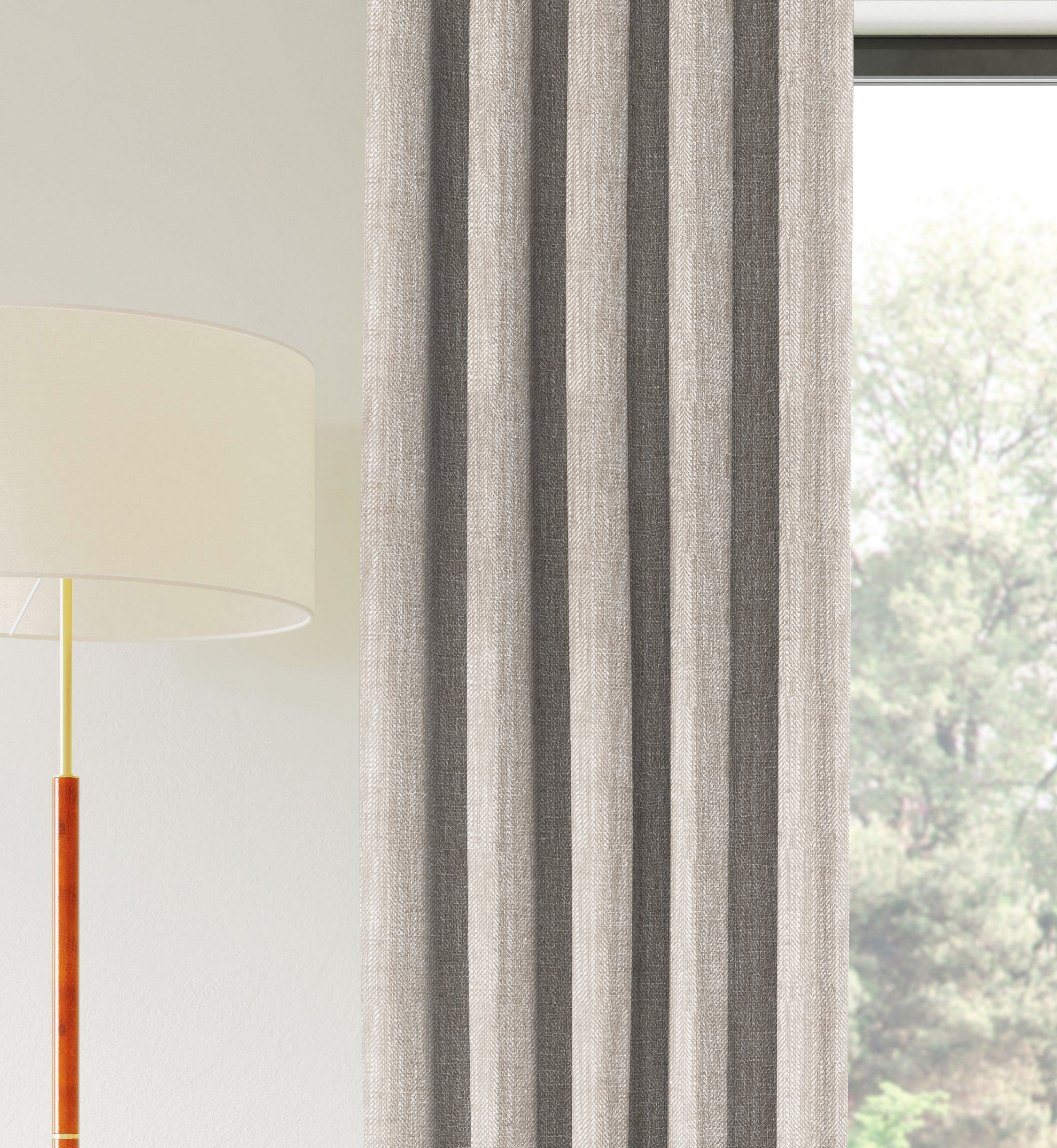 BELGRAVIA BROWN PRINTED BLACKOUT CURTAIN