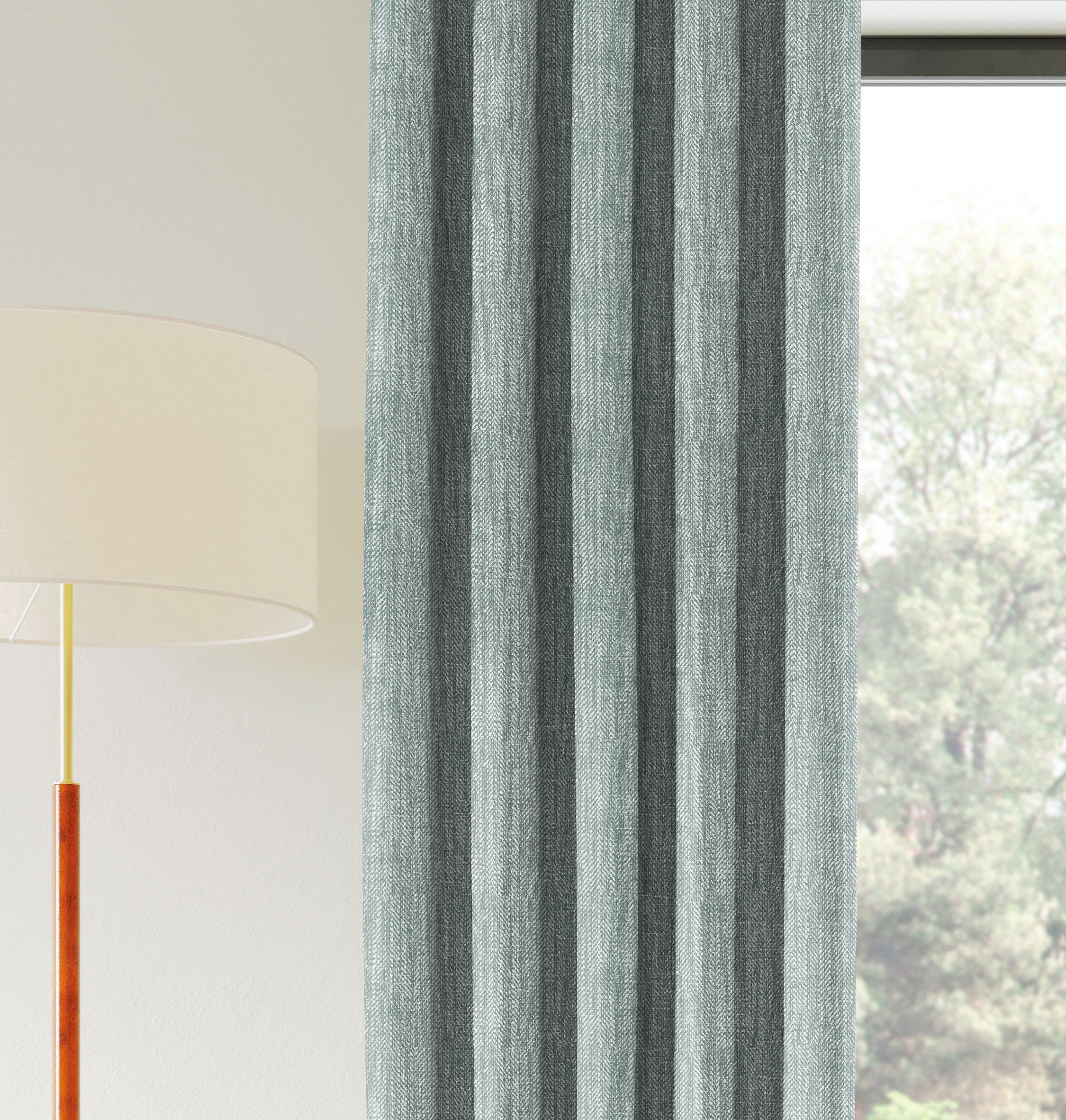 BELGRAVIA SEAGREEN PRINTED BLACKOUT CURTAIN