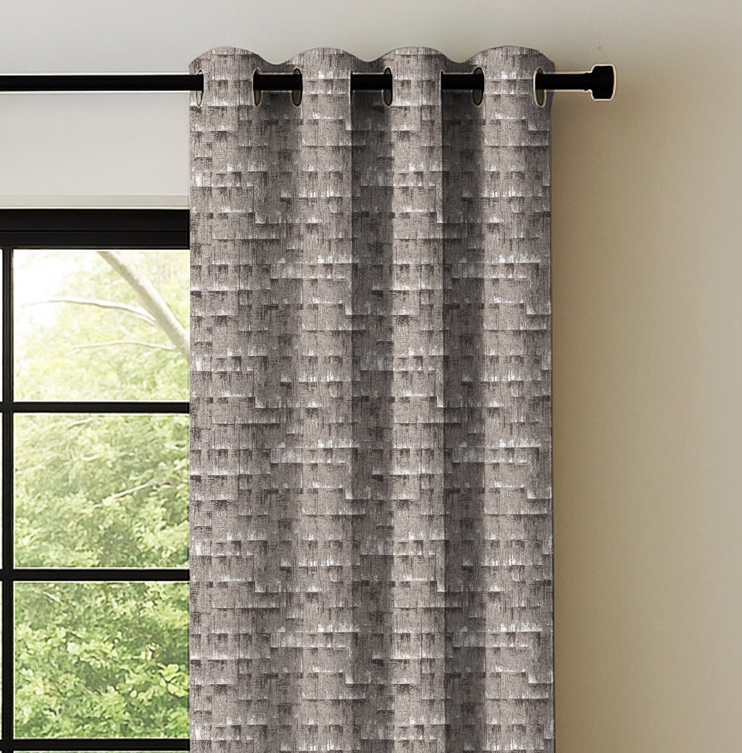 MALAGA COFFEE PRINTED BLACKOUT CURTAINS