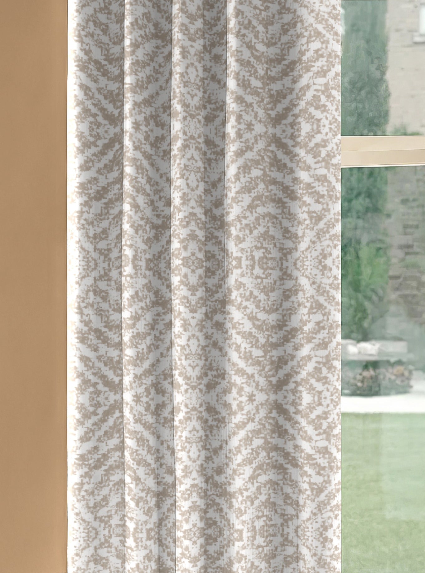 SAFARI BROWN PRINTED BLACKOUT CURTAIN